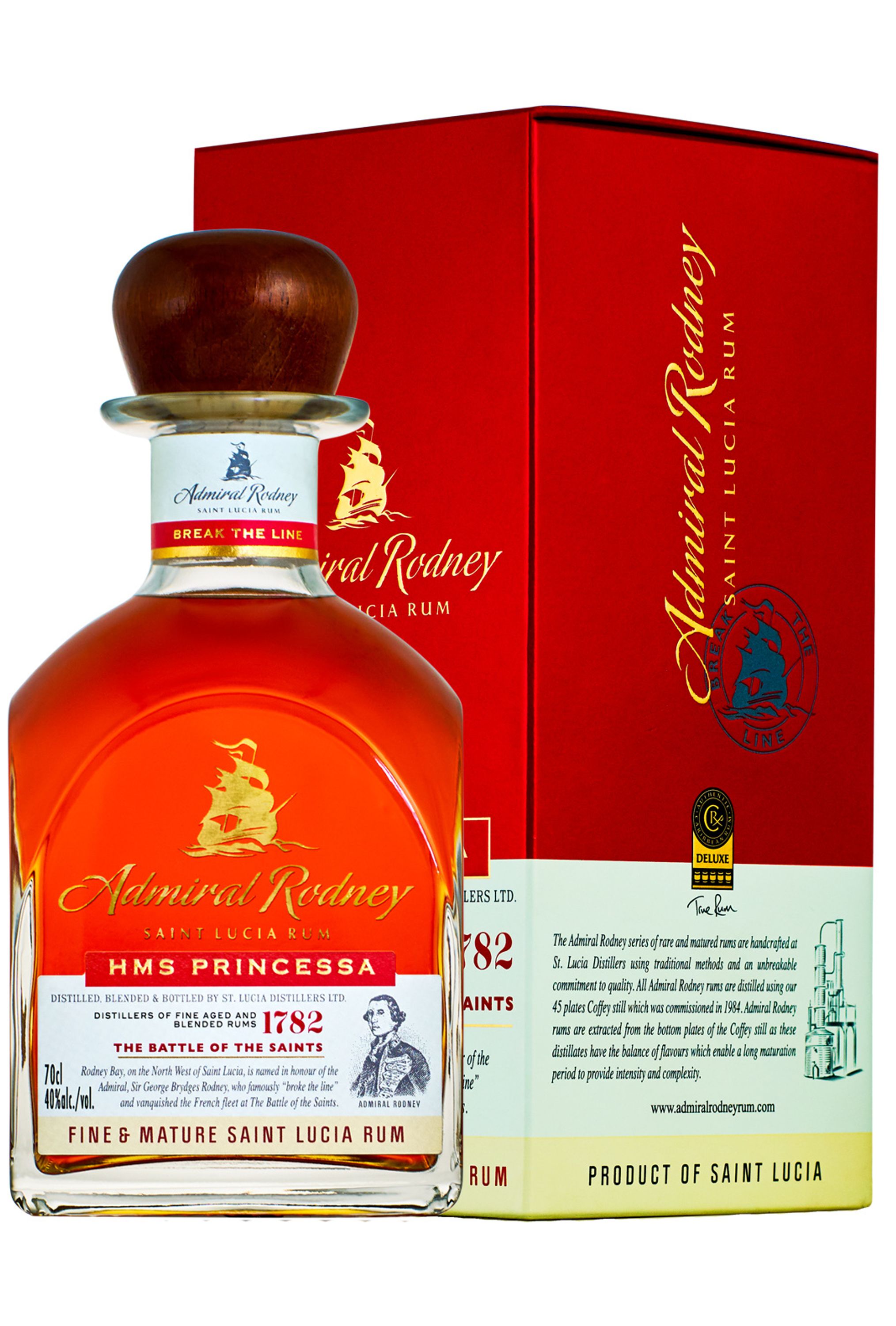 Admiral Rodney HMS Princessa 0,7l, alc. 40 Vol.-%, Rum St. Lucia