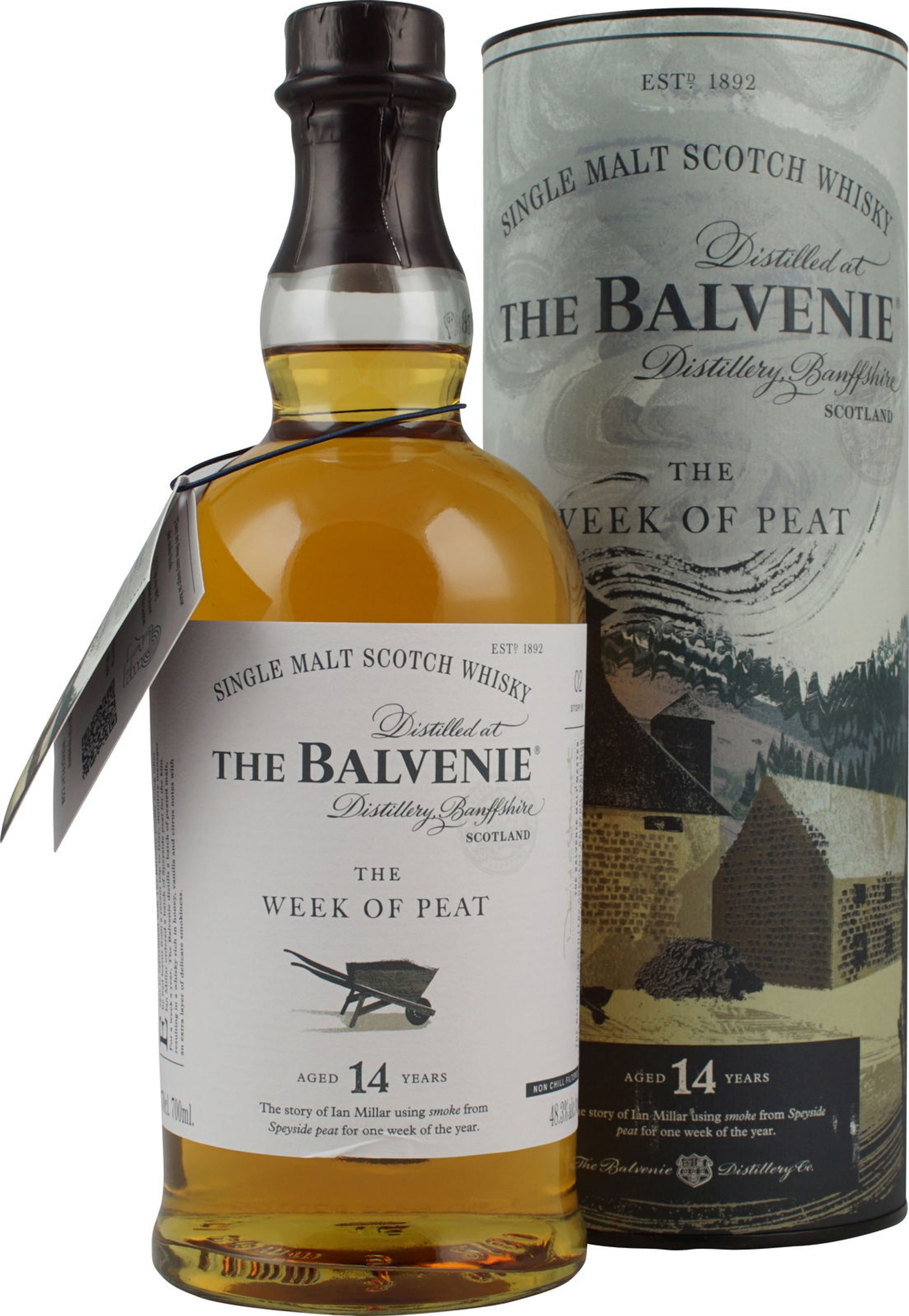 Balvenie 14 Jahre Turveviikko 0,7l, alk. 48,3 tilavuus-%