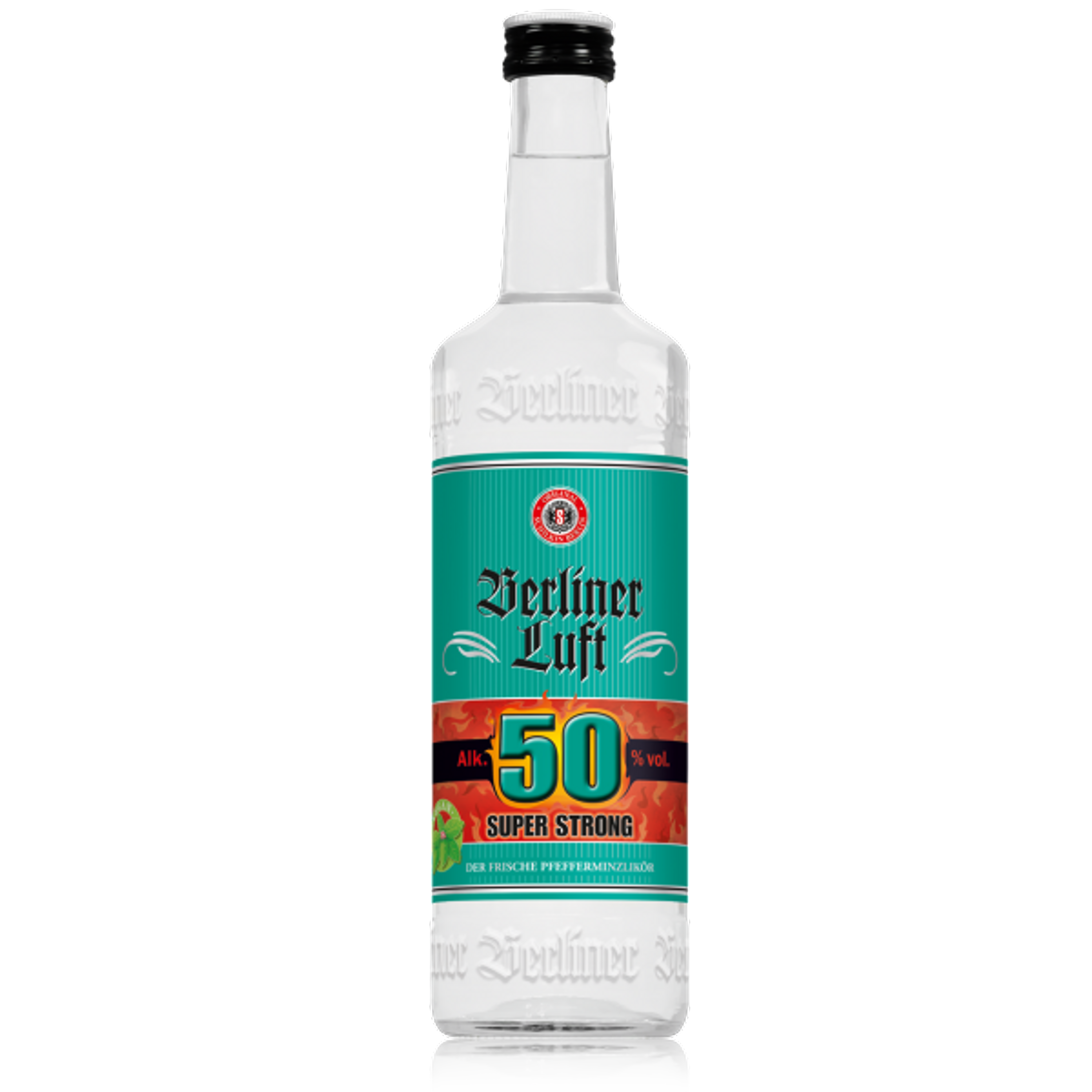 Berliner Luft Super Strong Pfefferminzlikör, 0,7l, alc. 50 Vol.-%