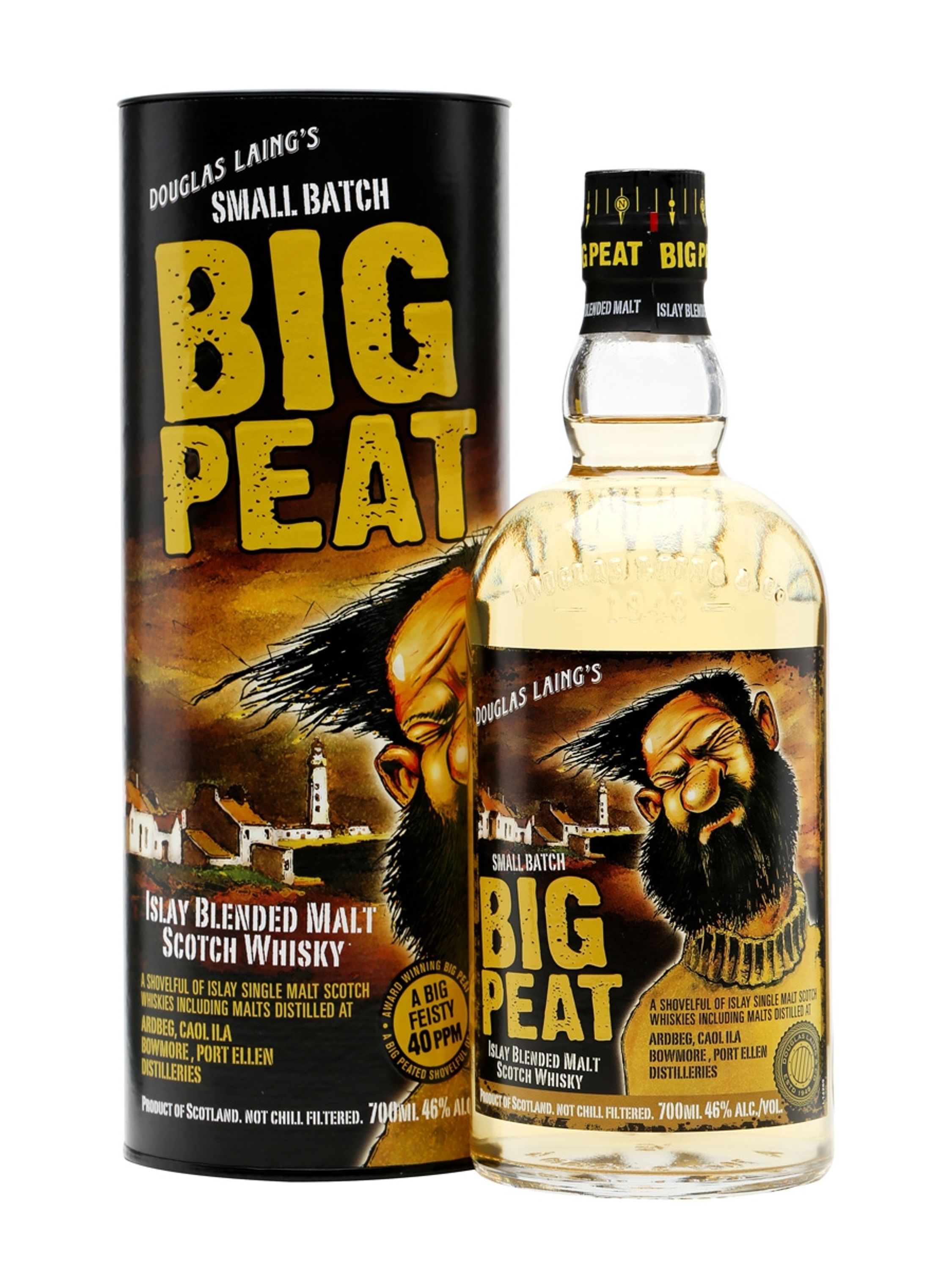 Big Peat Islay Blended Malt Scotch Whisky 0,7l, alk. 46 tilavuus-%