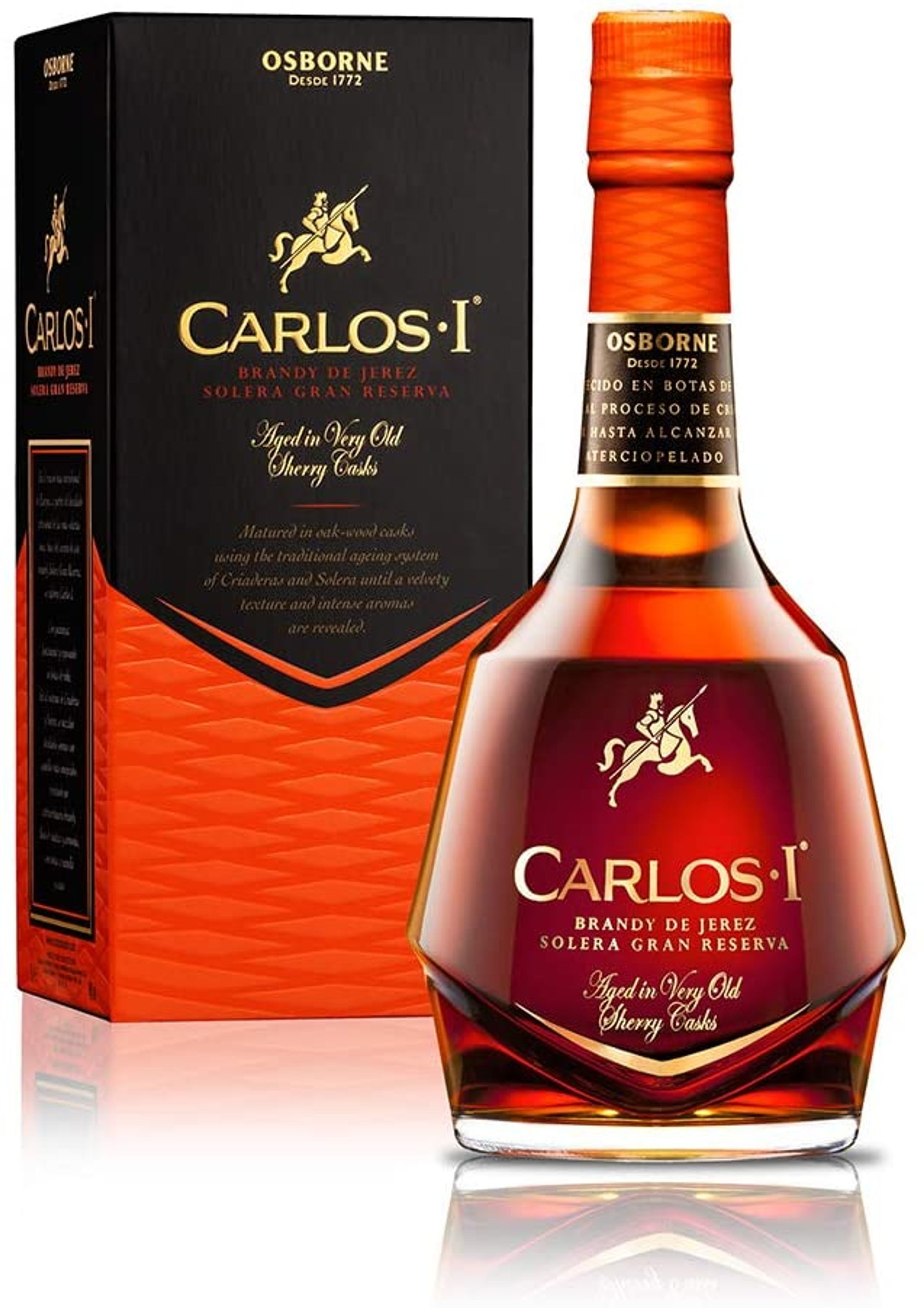 Carlos I Brandy de Jerez Solera Gran Reserva 0,7l alk. 40 tilavuus-%