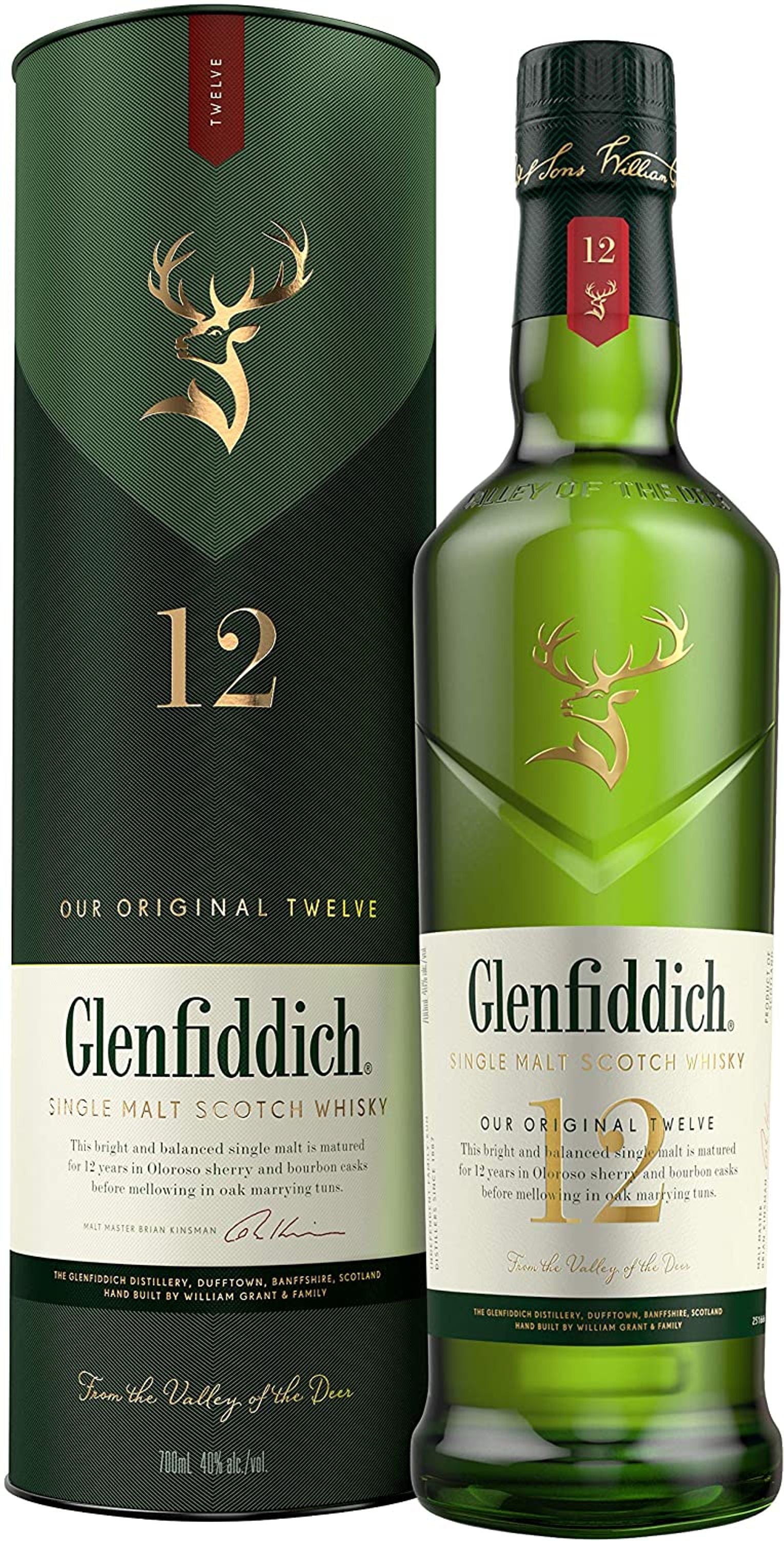 Glenfiddich 12 Jahre 0,7l, alk. 40 tilavuus-%
