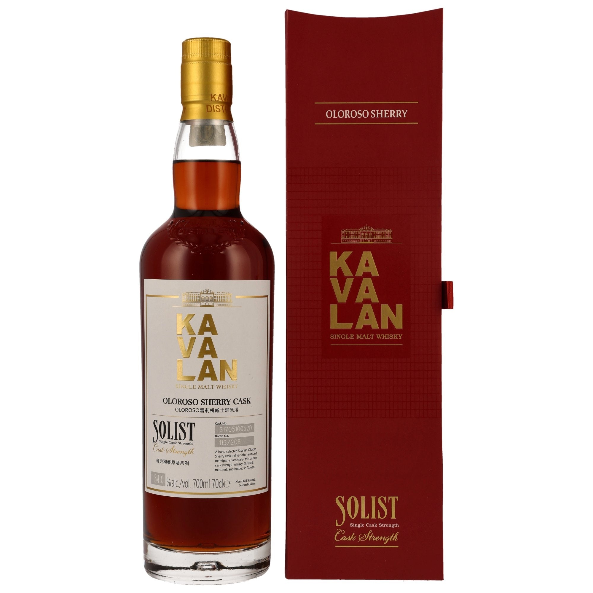 Kavalan Soloist Oloroso Sherry 0.7l, alc. 54.0% vol.