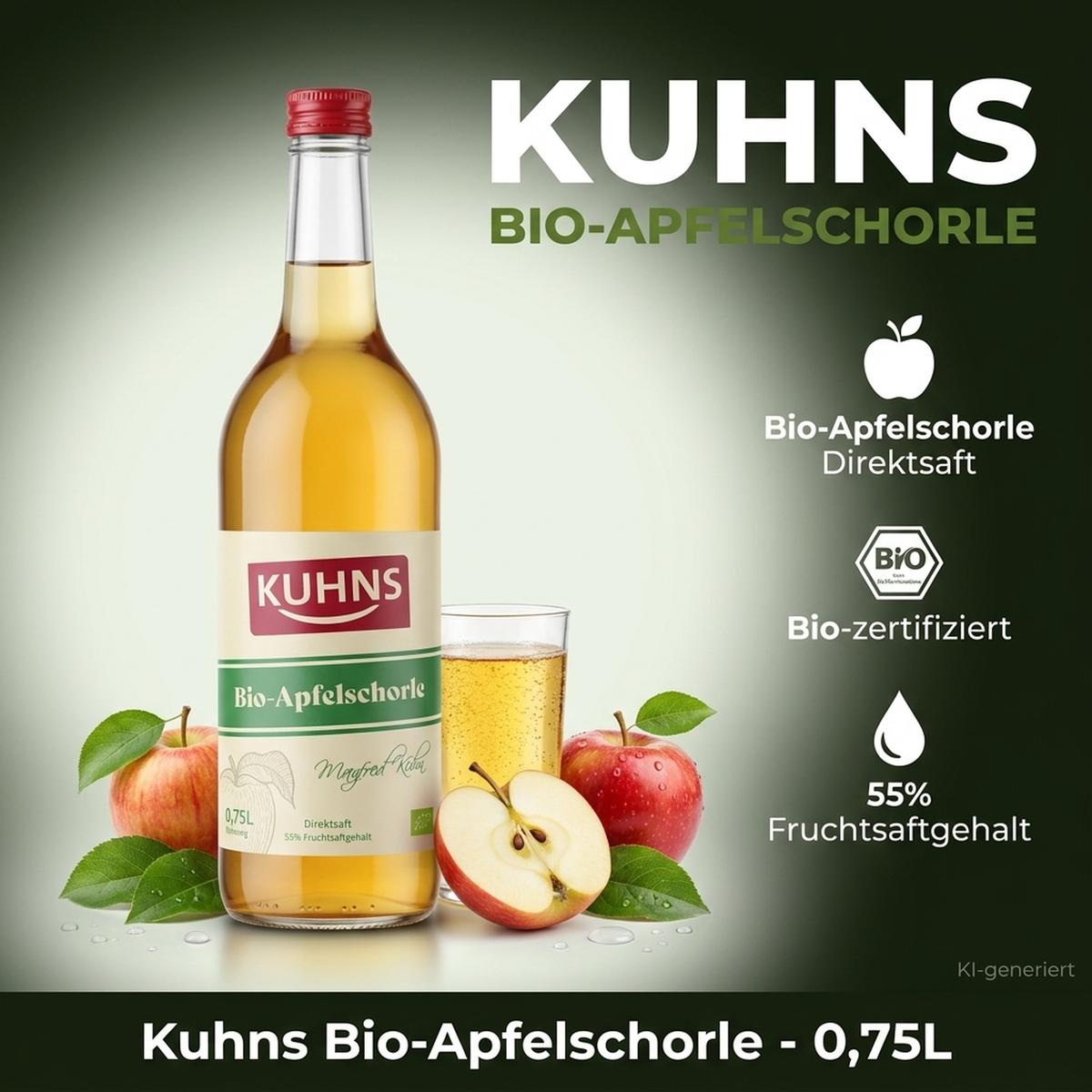 kuhns saft bio apfelschorle amazon 2000