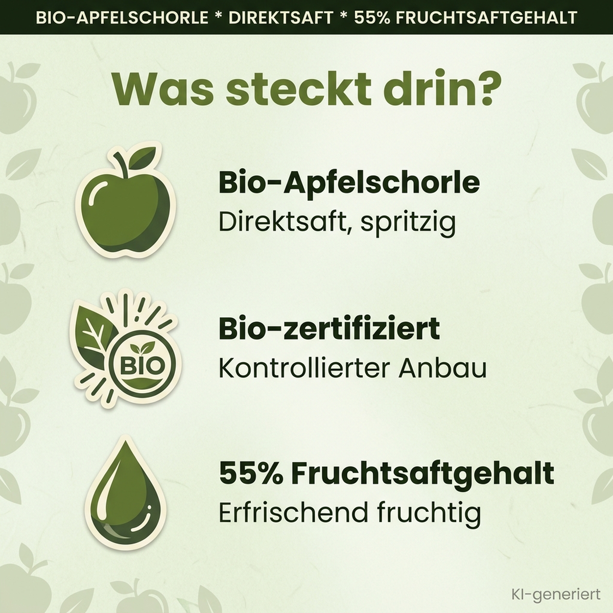 kuhns saft bio apfelschorle ingredients 2000
