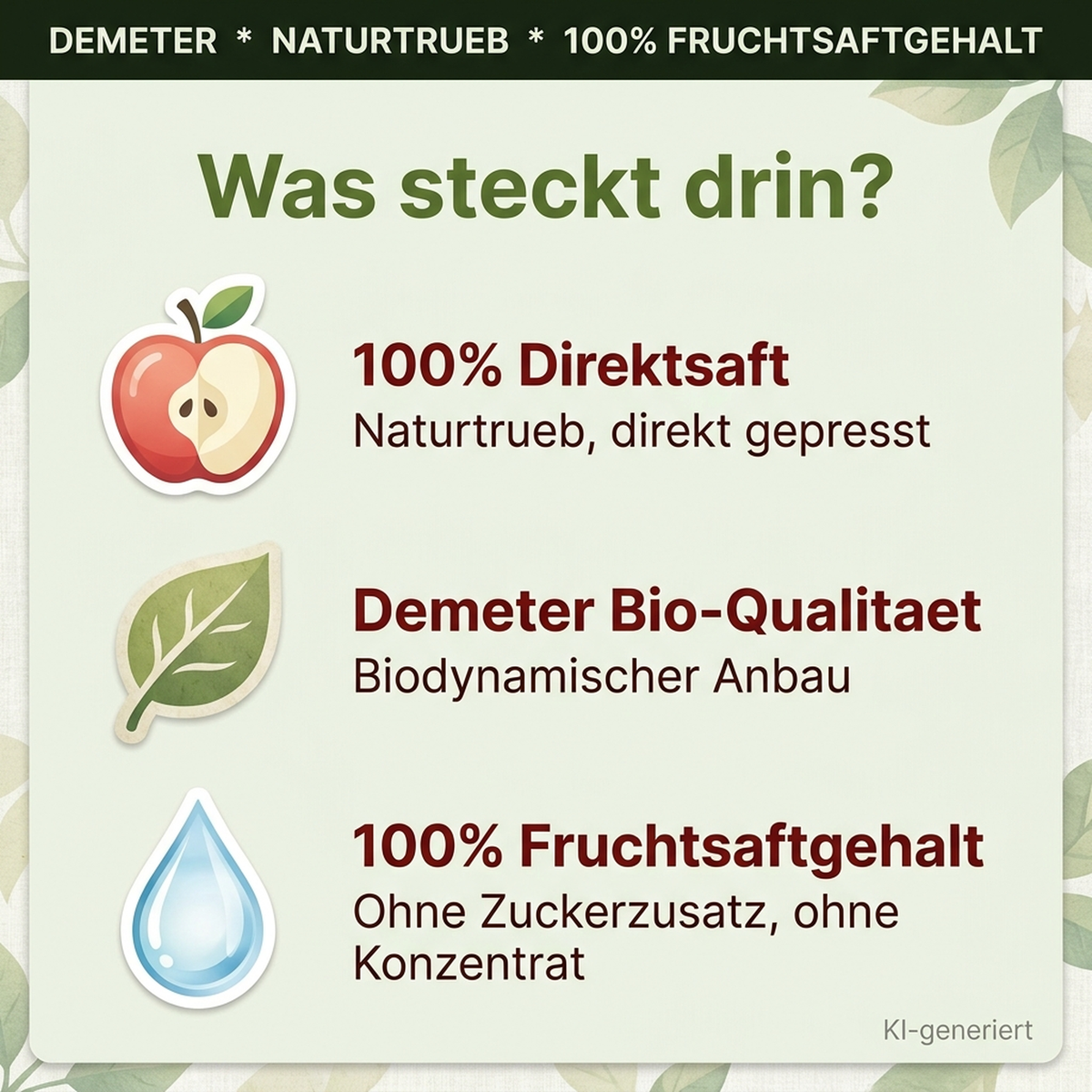 kuhns saft demeter apfel ingredients 2000