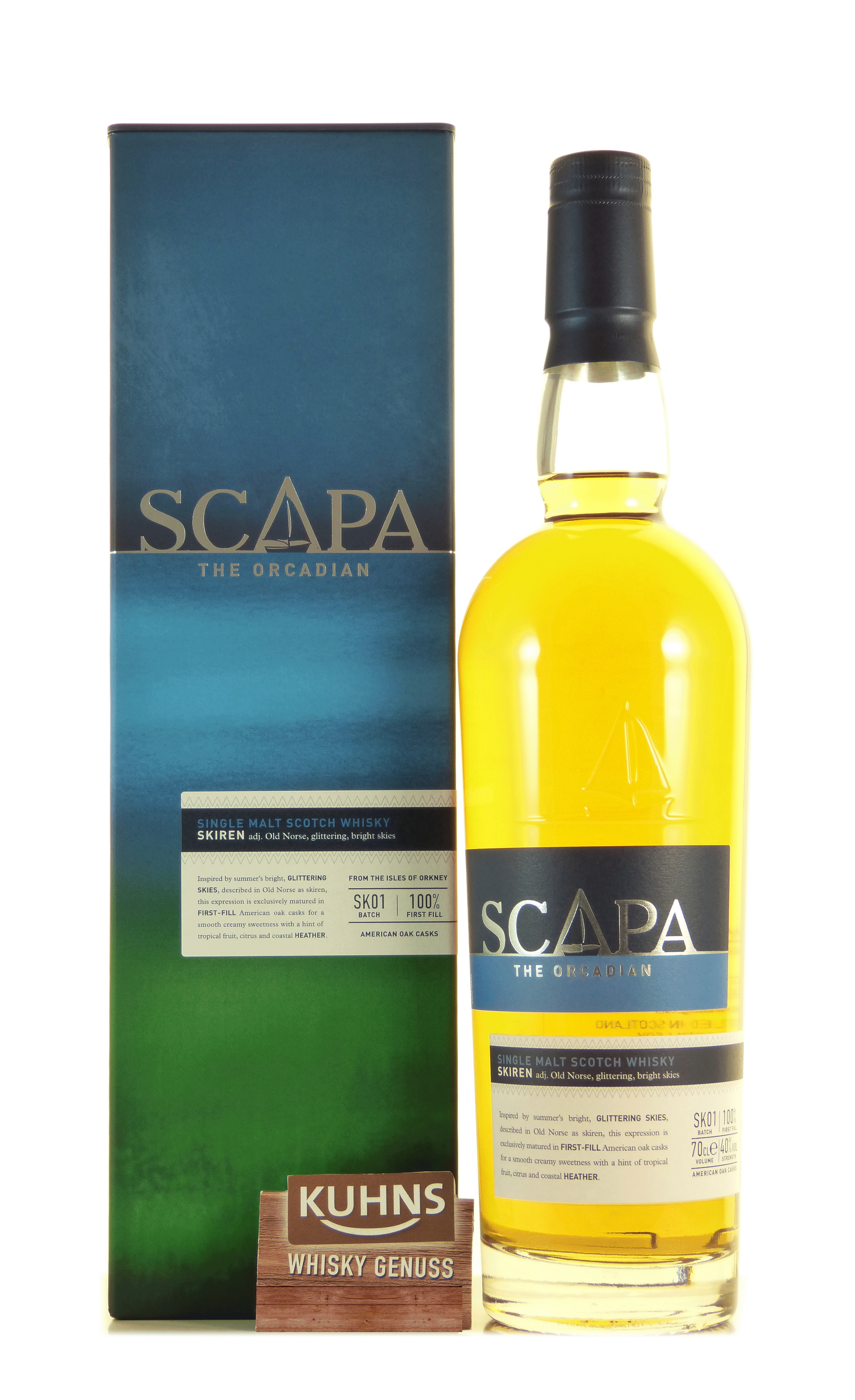 Scapa Skiren Single Malt Scotch Whisky 0,7l, alk. 40 tilavuus-%