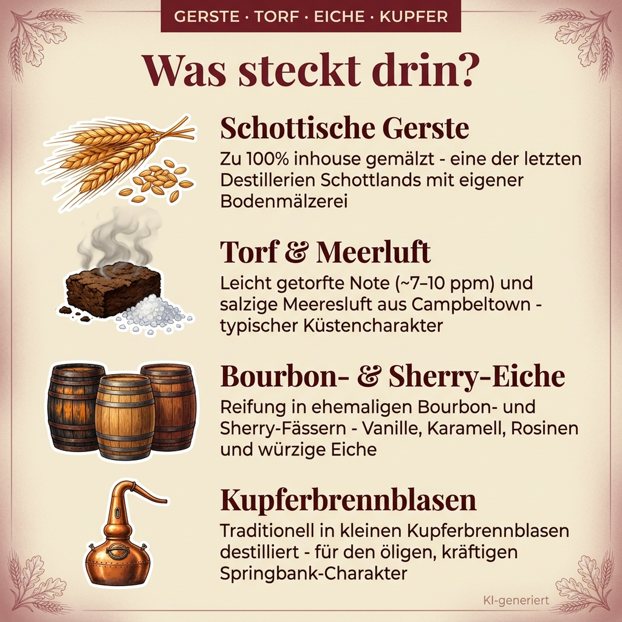Springbank 12 Cask Strength - Zutaten & Handwerk