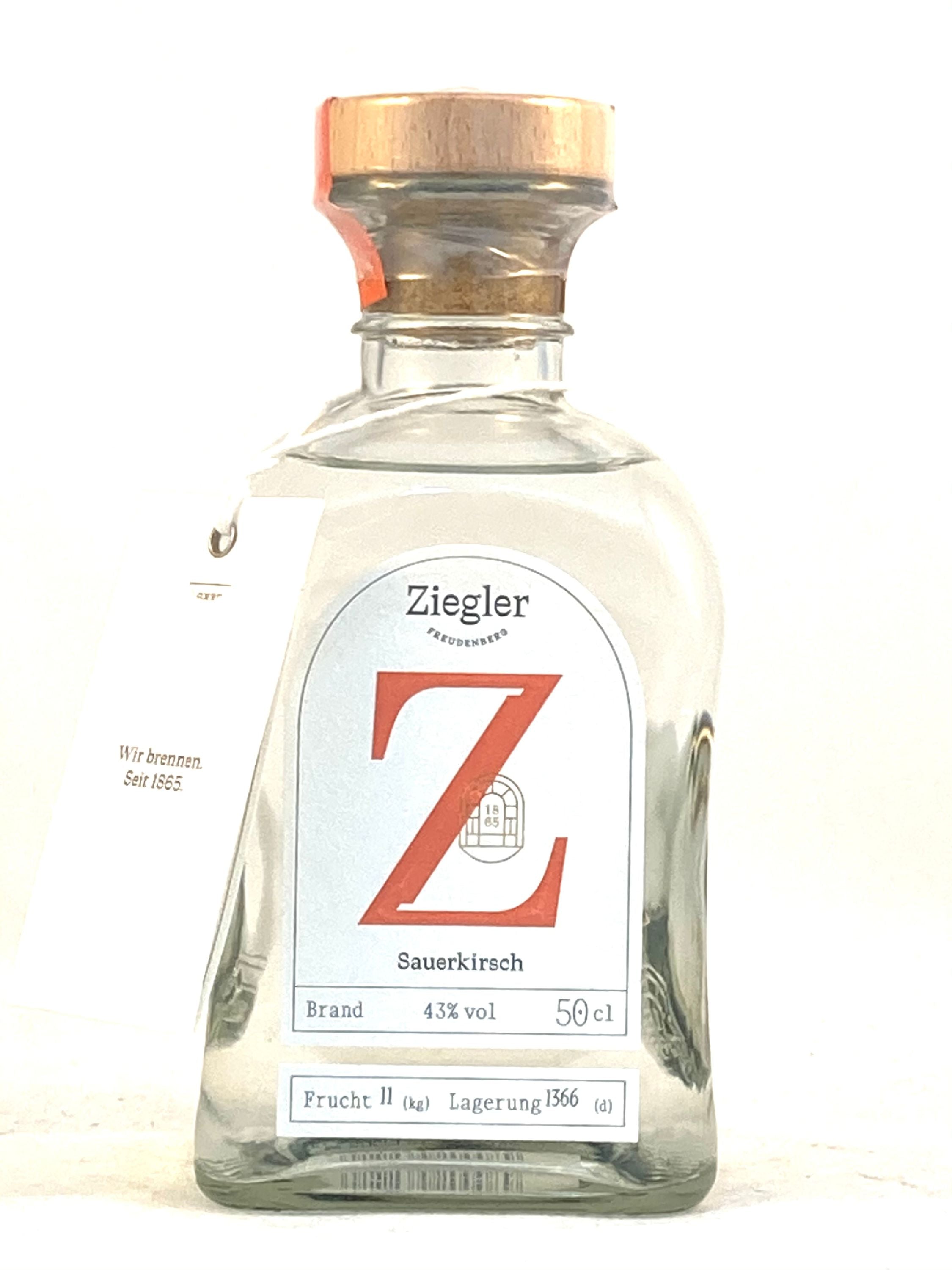Ziegler Sauerkirschbrand 0,5l, alk. 43 tilavuus-%