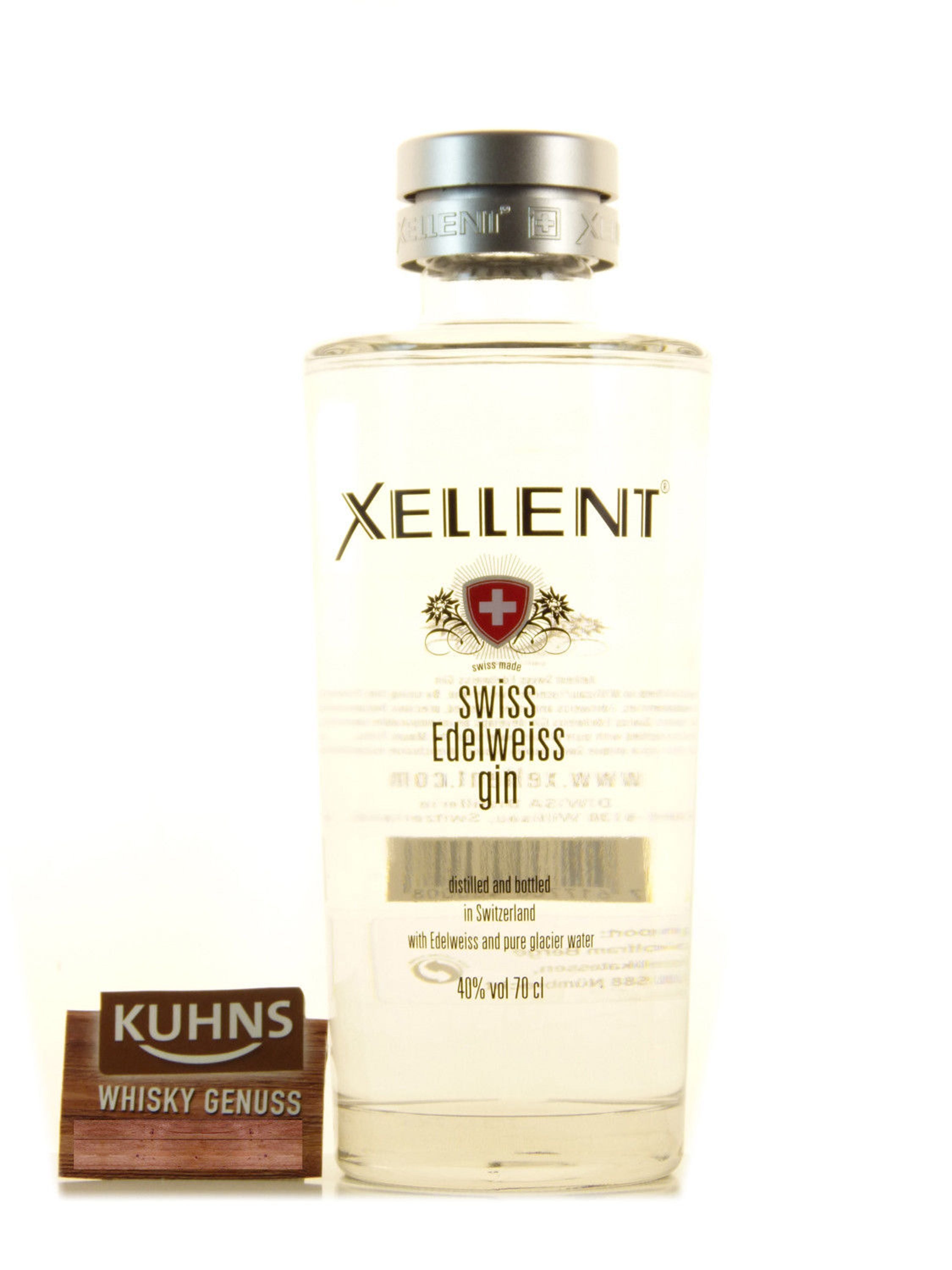 Xellent Swiss Edelweiss Gin 0,7l, alk. 40 tilavuusprosenttia, Gin Switzerland