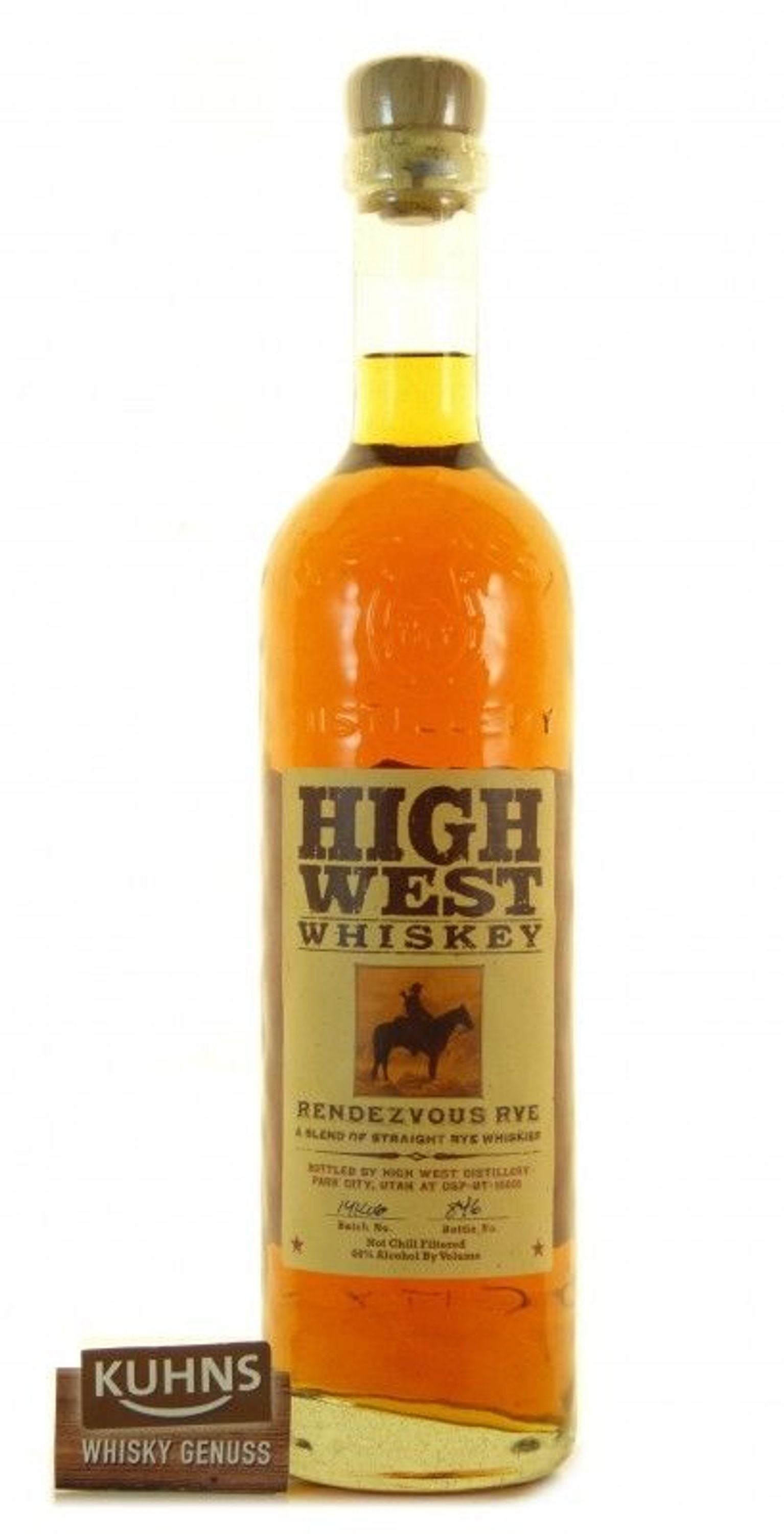 High West Rendezvous Rye Whiskey 0.7l, alc. 46% ABV, USA Rye Whiskey