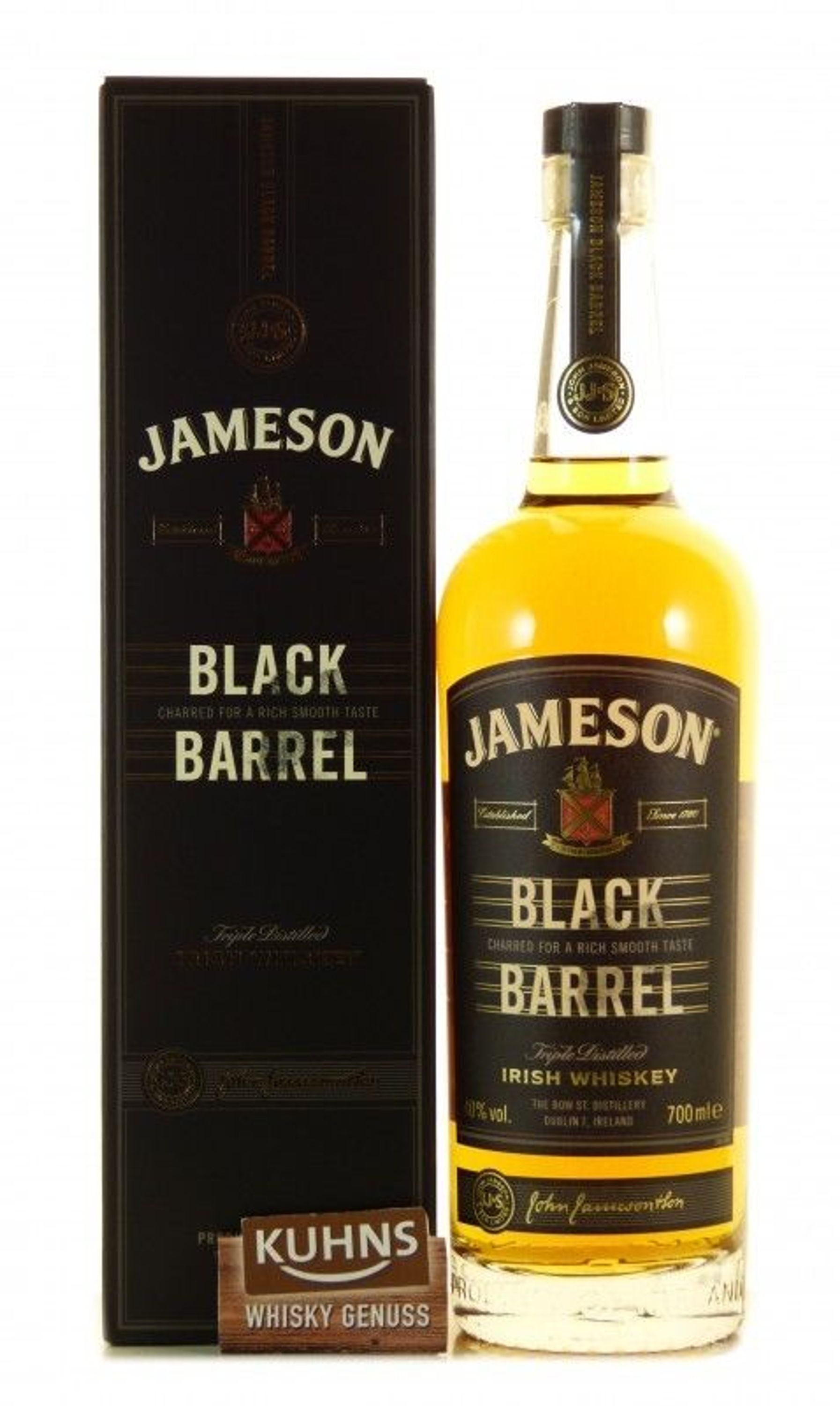 Jameson Black Barrel Blended Irish Whisky, 0,7l, alk. 40 % tilavuudesta