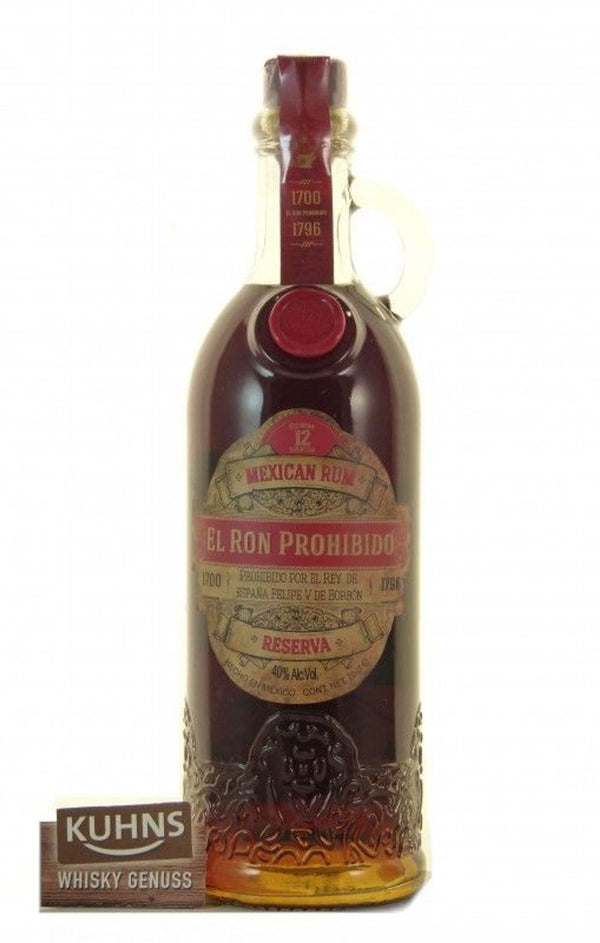 El Ron Prohibido Reserva 12 Years Rum 0,7l, alk. 40 tilavuusprosenttia, rommi Meksiko