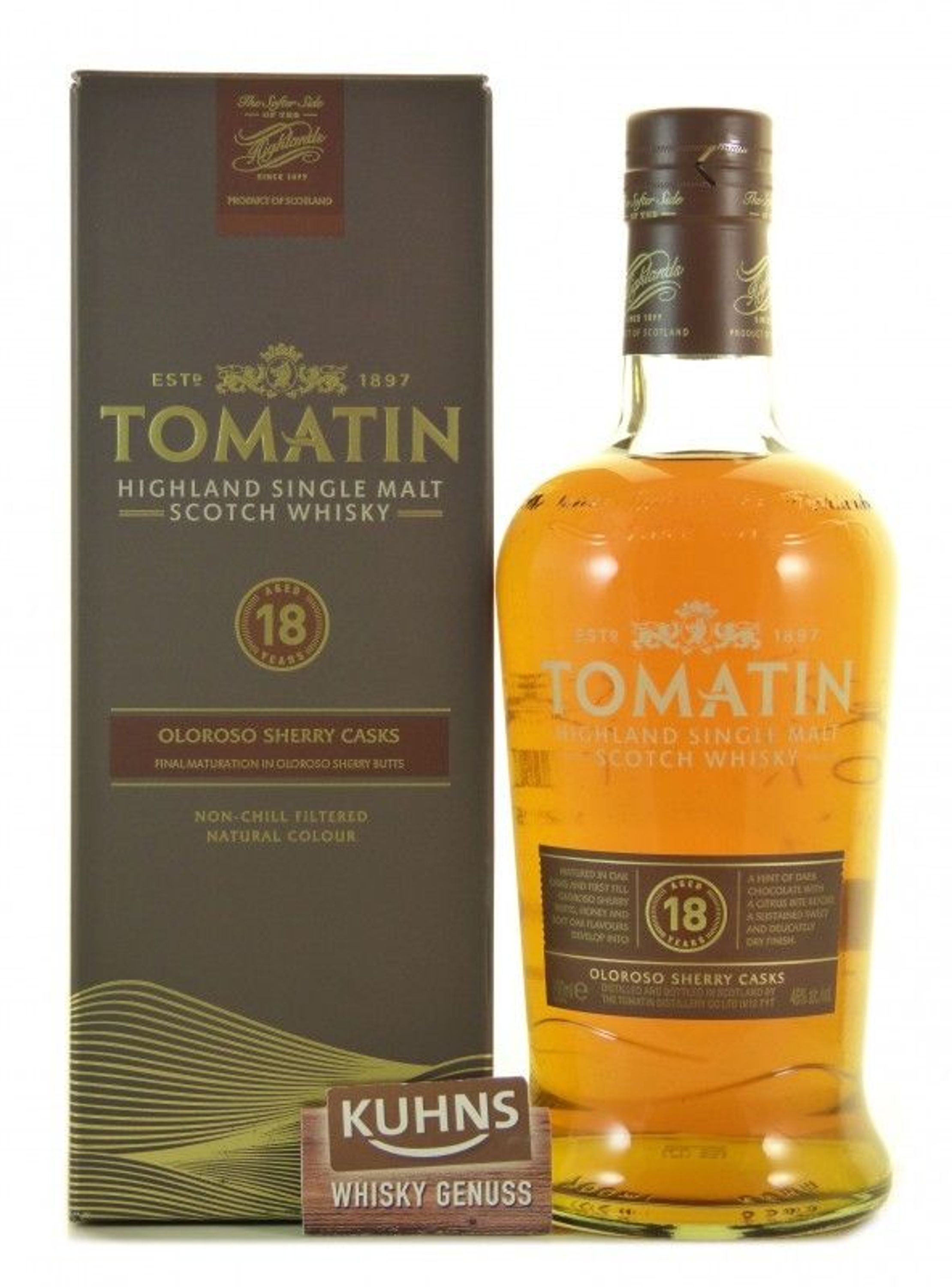 Tomatin 18 Jahre 0,7l, alc. 46 Vol.-%