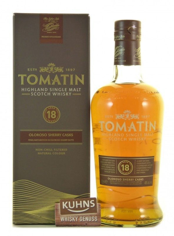 Tomatin 18 Years Highland Single Malt Scotch Whisky, 0,7l, alk. 46 % tilavuudesta