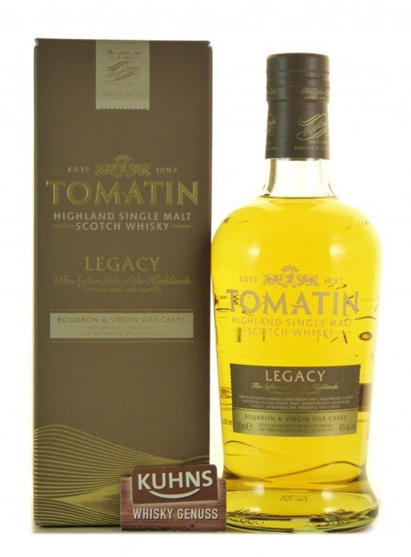 Tomatin Legacy 0,7l, alk. 43 tilavuusprosenttia.