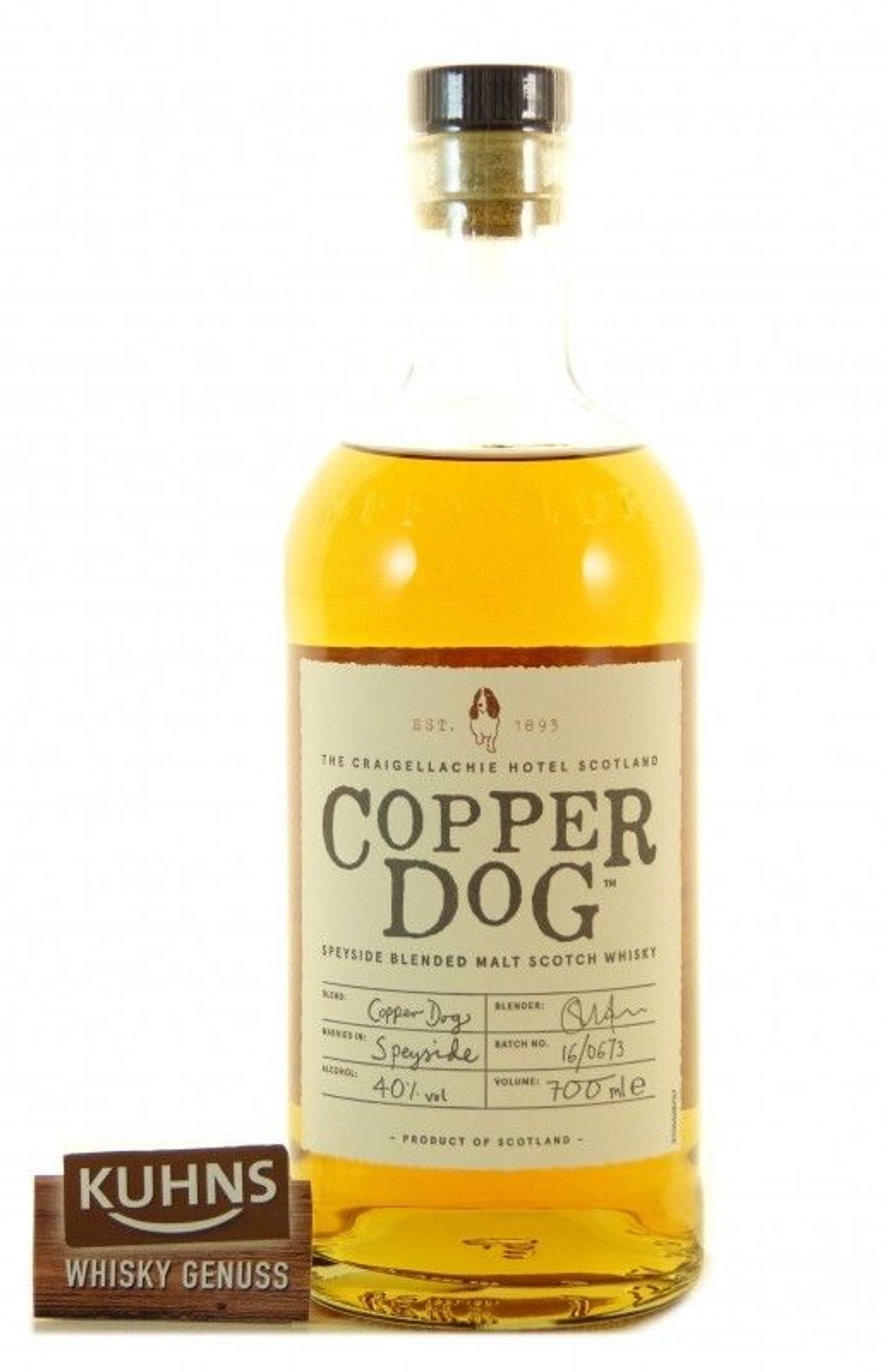 Copper Dog Speyside Blended Malt Scotch Whisky 0,7l, alk. 40 % tilavuudesta