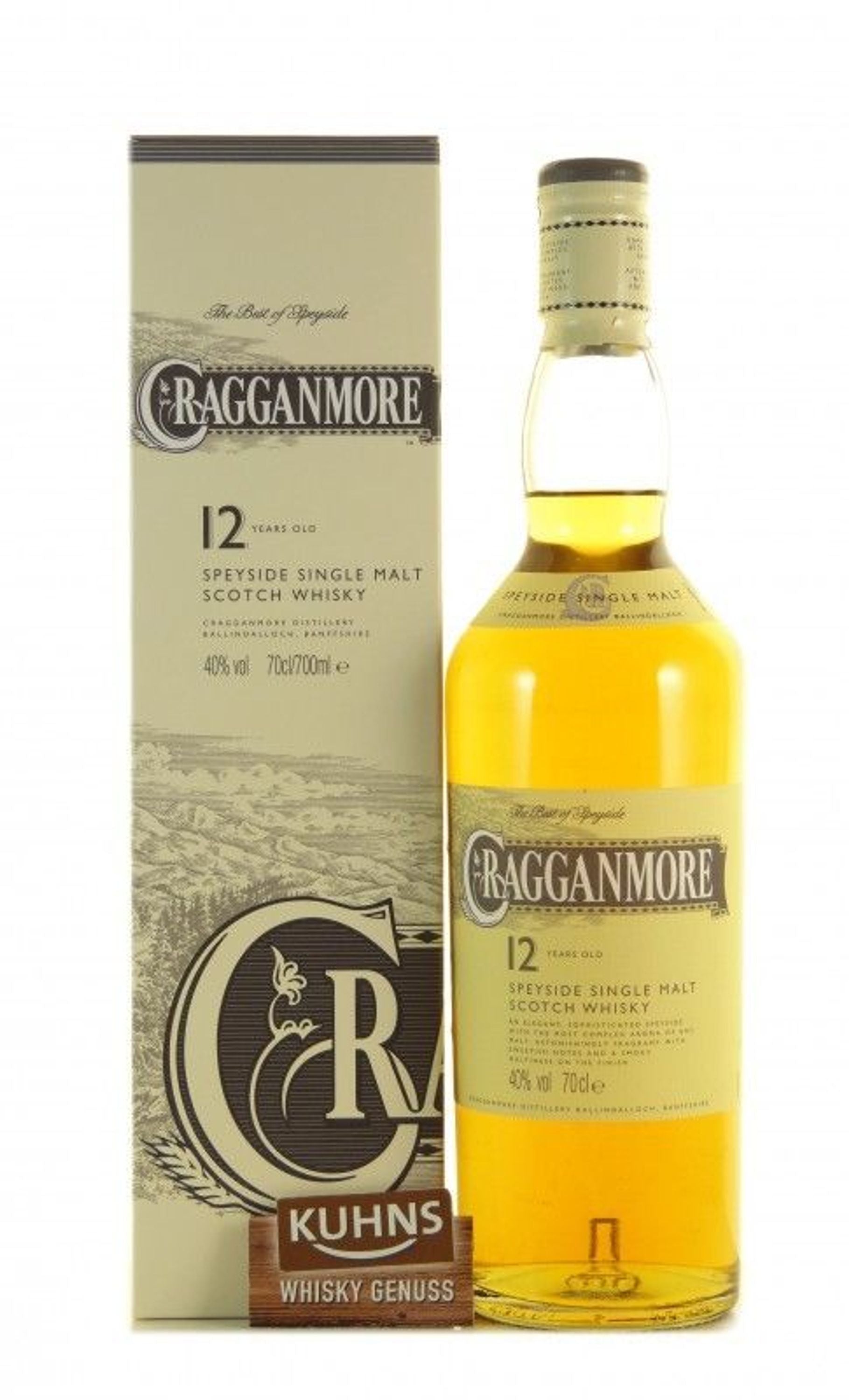 Cragganmore 12 Jahre Speyside Single Malt Scotch Whisky 0,7l, alc. 40 Vol.-%