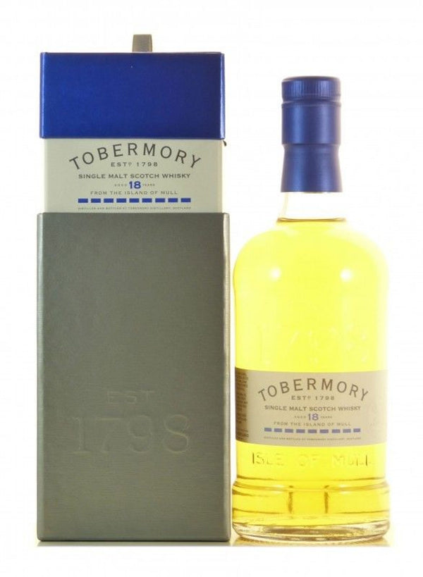 Tobermory 18 vuotta 0,7l, alk. 46,3 tilavuusprosenttia.