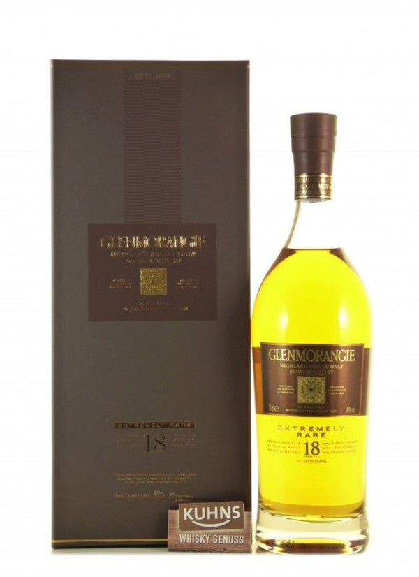 Glenmorangie 18 vuotta Erittäin harvinainen 0,7l, alk. 43 tilavuusprosenttia.