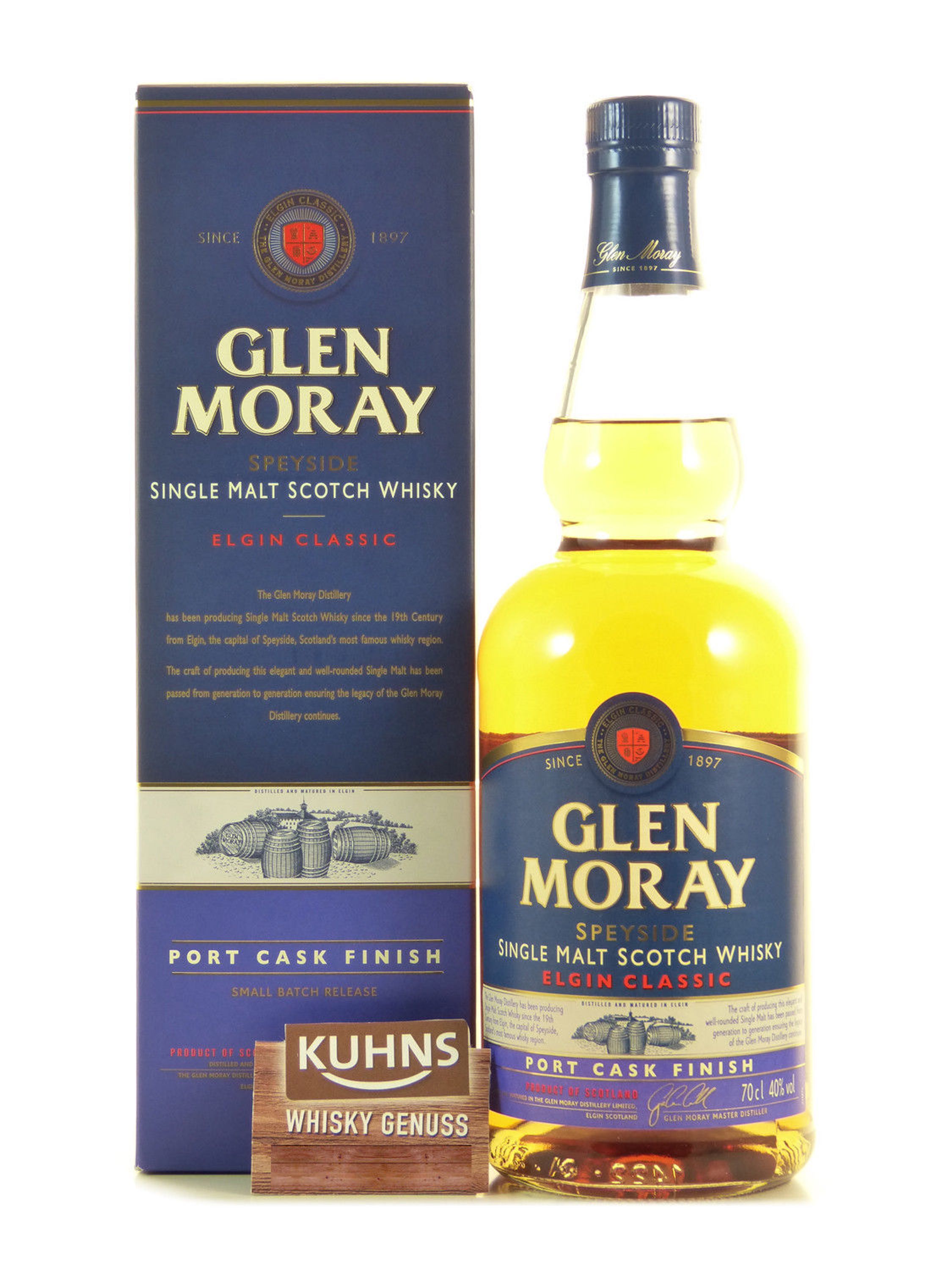 Glen Moray Port Cask Finish Speyside Single Malt Scotch Whiskey 0.7l, alc. 40% by volume