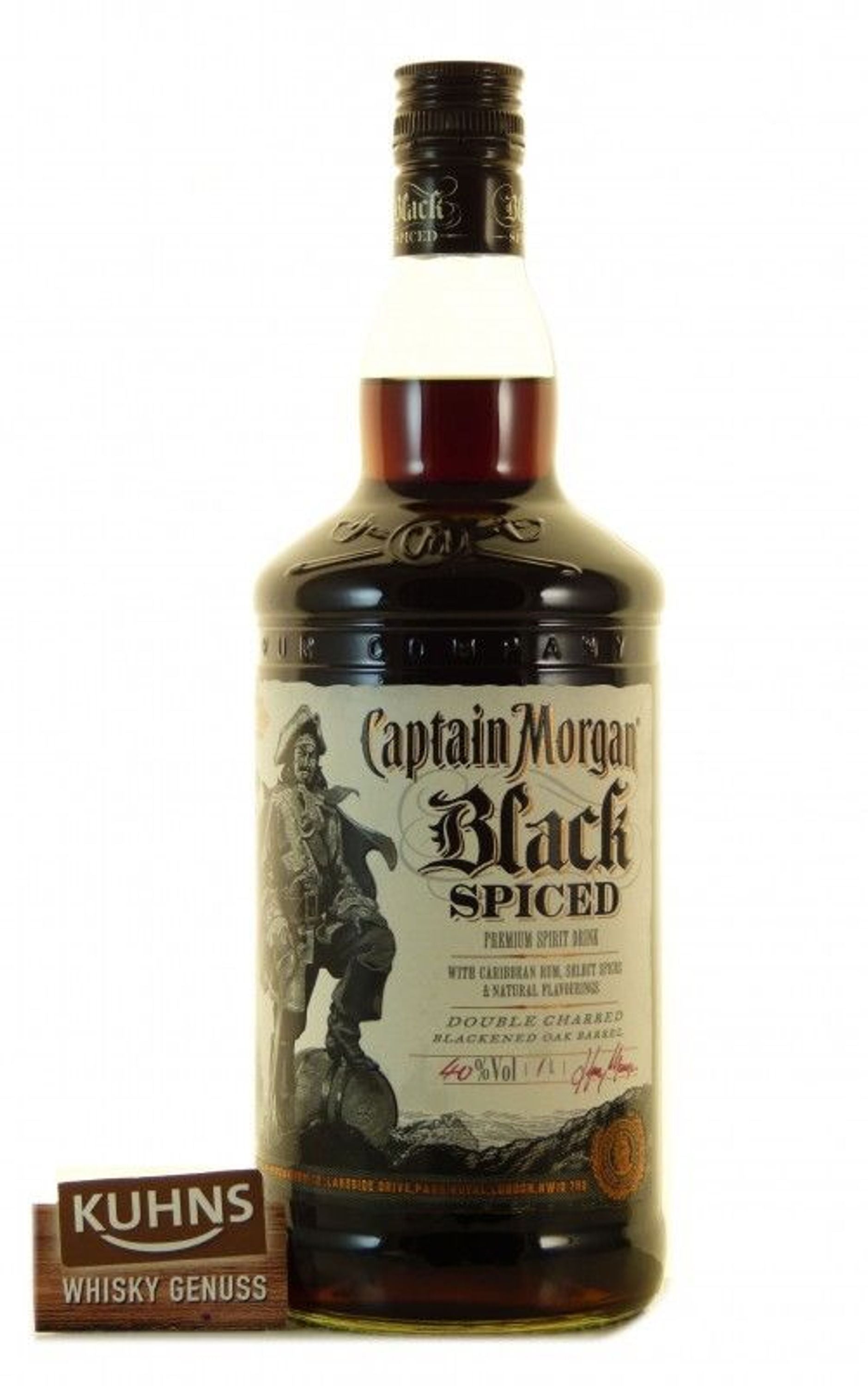 Captain Morgan Black Spiced 1,0l, alk. 40 tilavuusprosenttia, rommi Jamaika