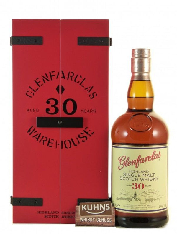 Glenfarclas 30 Years Warehouse 0,7l, alk. 43 tilavuusprosenttia.