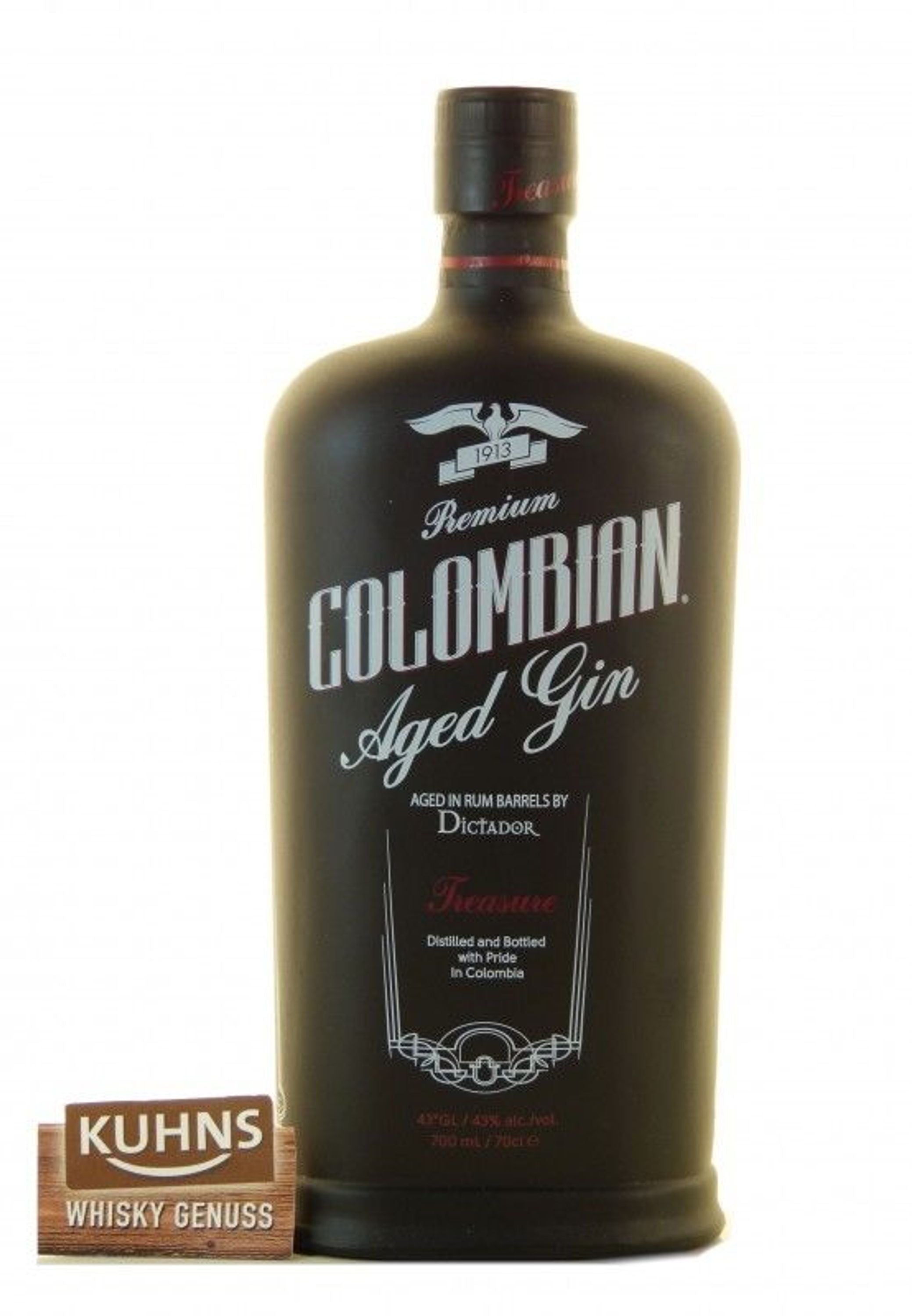 Dictador Colombian Aged Gin Treasure 0,7l, alk. 43 tilavuusprosenttia.