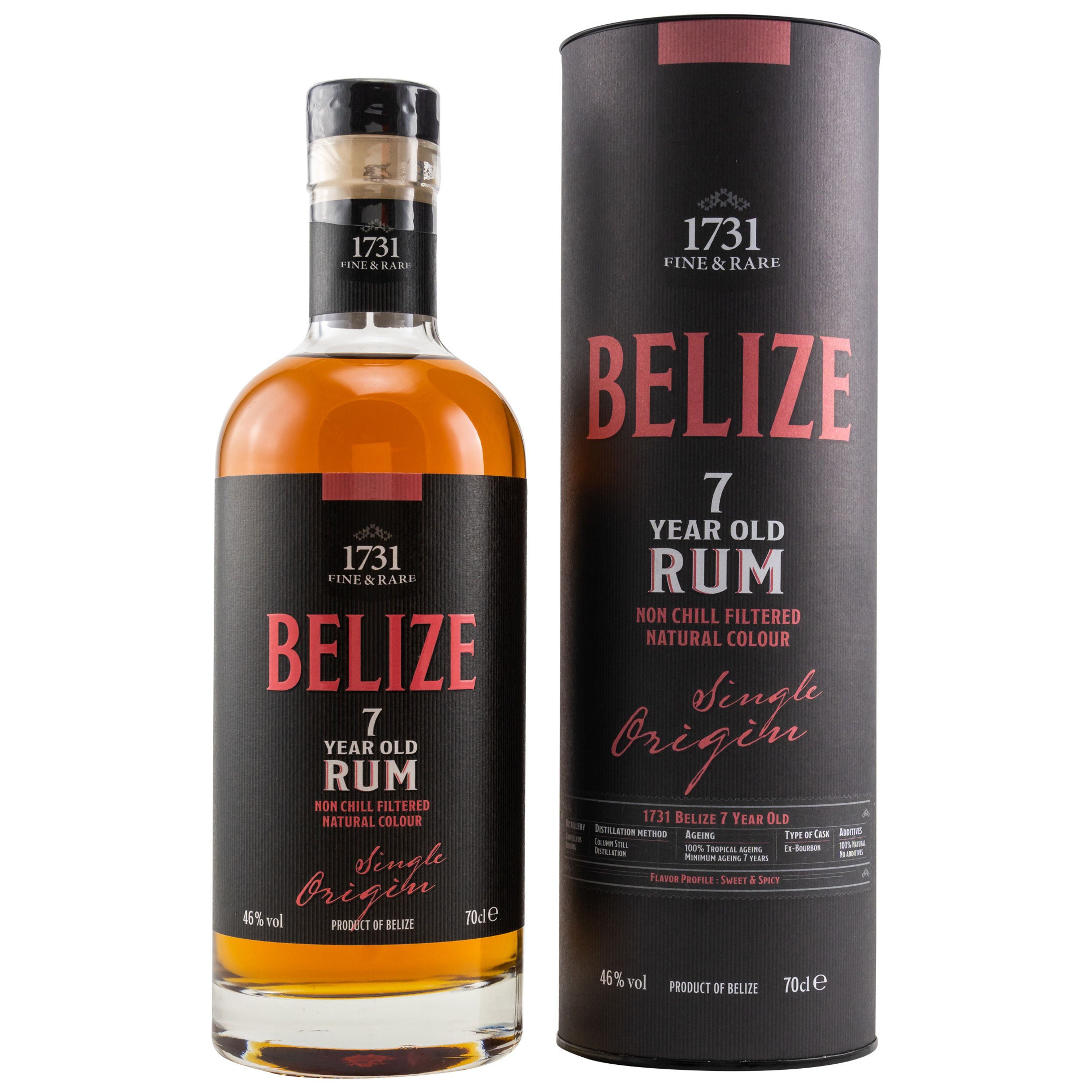 1731 Fine &amp; Rare Belize Rum 7 years 0.7l, alc. 46% by volume