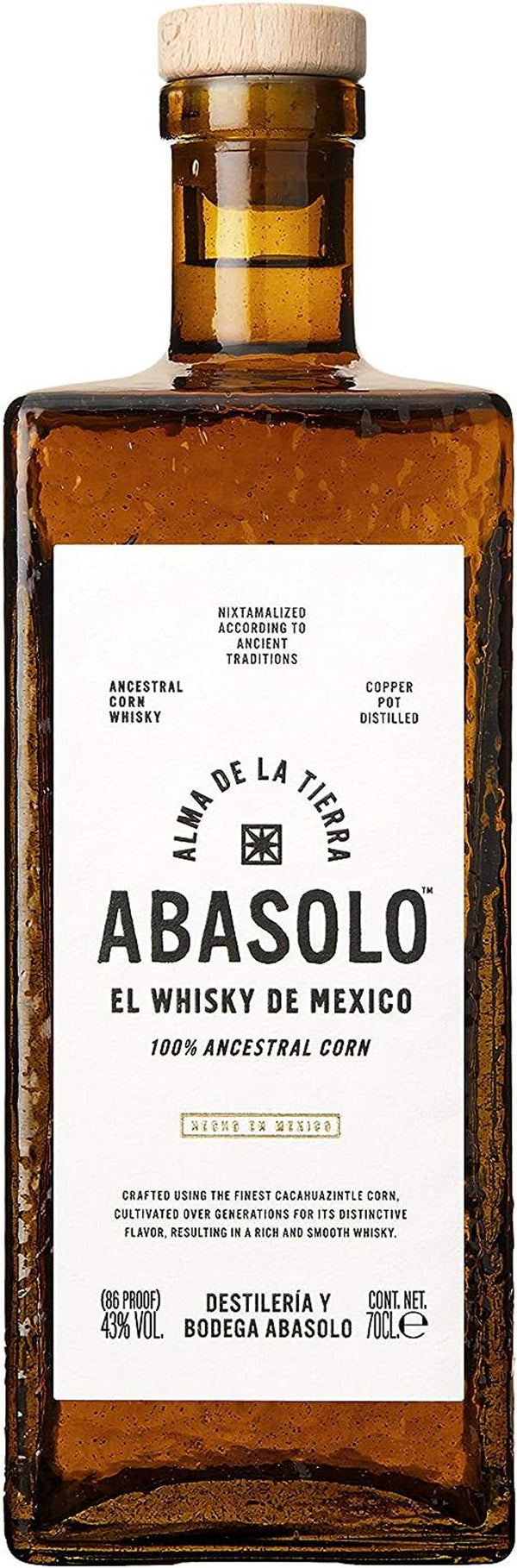 Abasolo Mexican Corn Whisky 0,7l, alk. 43 tilavuusprosenttia, Whisky Mexico