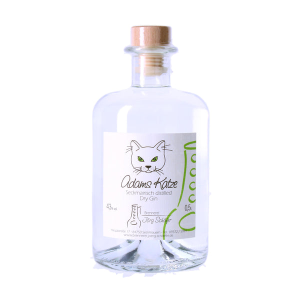 Adams Katze Seckmairisch Distilled Dry Gin 0,5l, alc. 43 Vol.-%