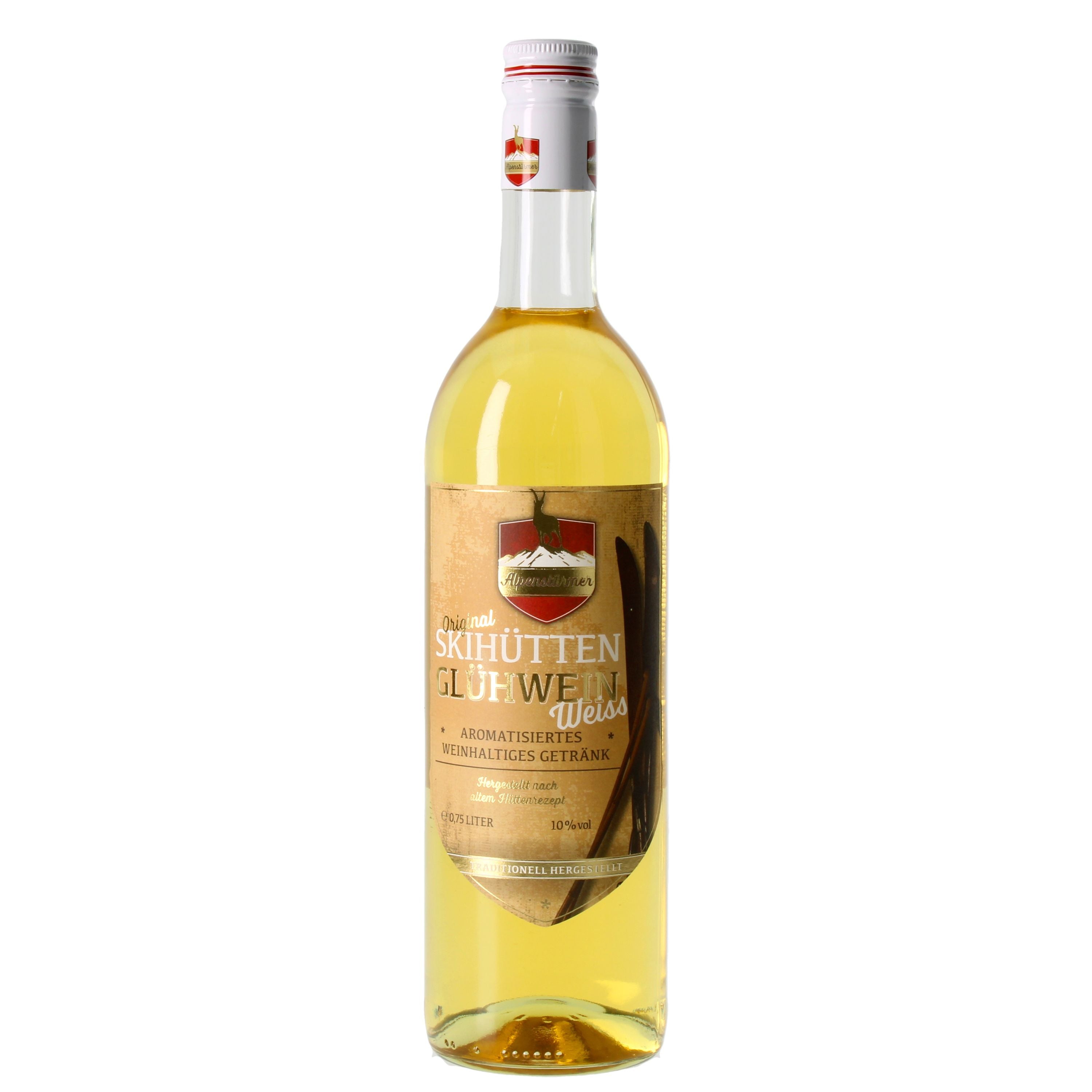 Alpenstürmer ski huts mulled wine white 0.75l, alc. 10% by volume, mulled wine Austria