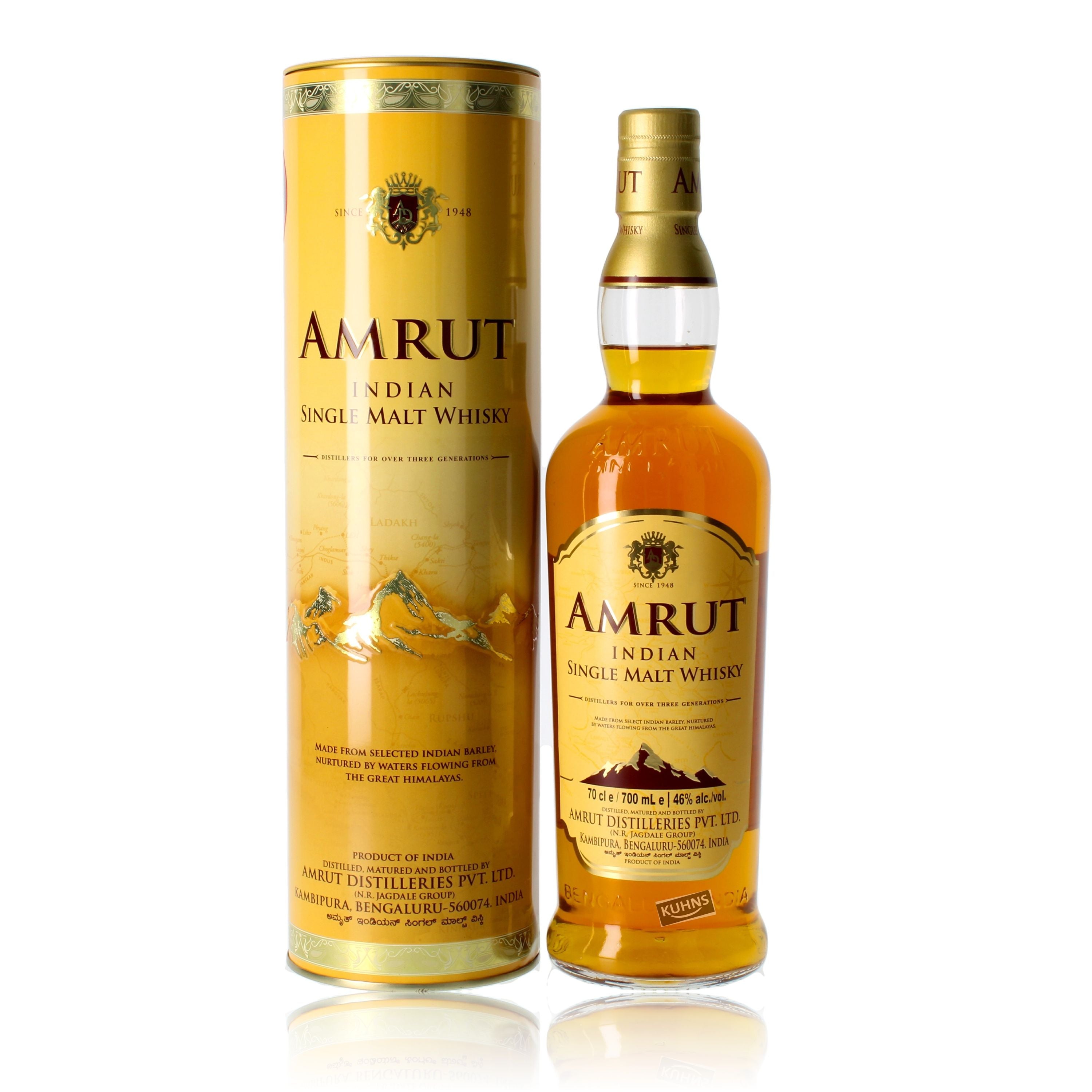 Amrut Indian Single Malt Whisky 0,7l, alc. 46 Vol.-%