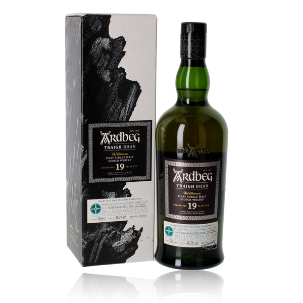 Ardbeg Traigh Bhan 19 vuotta Erä 6 0,7l, alk. 46,2 tilavuusprosenttia.