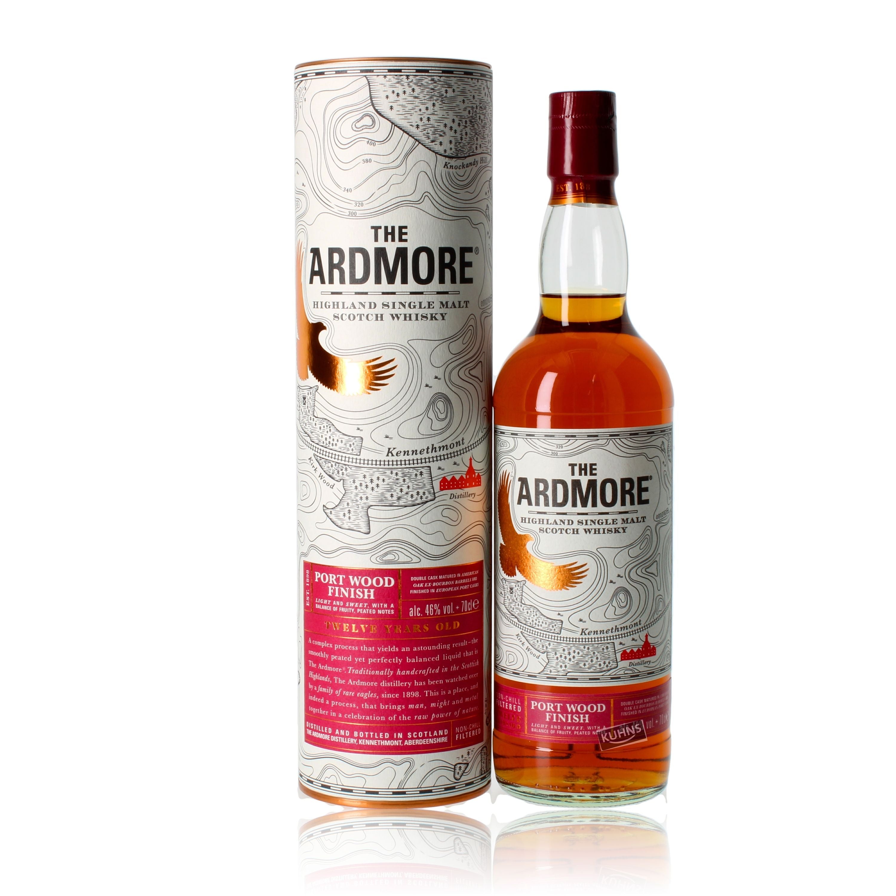 Ardmore 12 Years Port Wood Finish Highland Single Malt Scotch Whiskey 0.7l, alc. 46% by volume