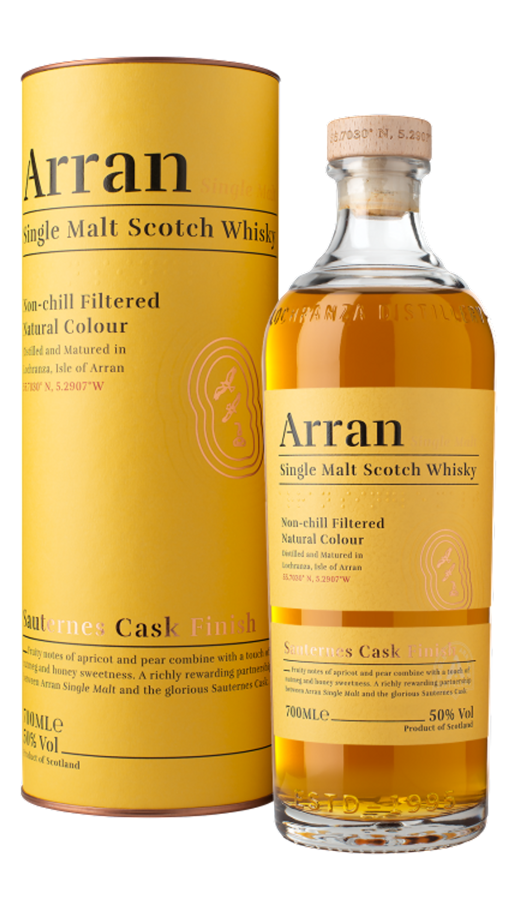 Arran Sauternes Cask Finish Single Malt Scotch Whisky 0,7l, alc. 50 Vol.-%