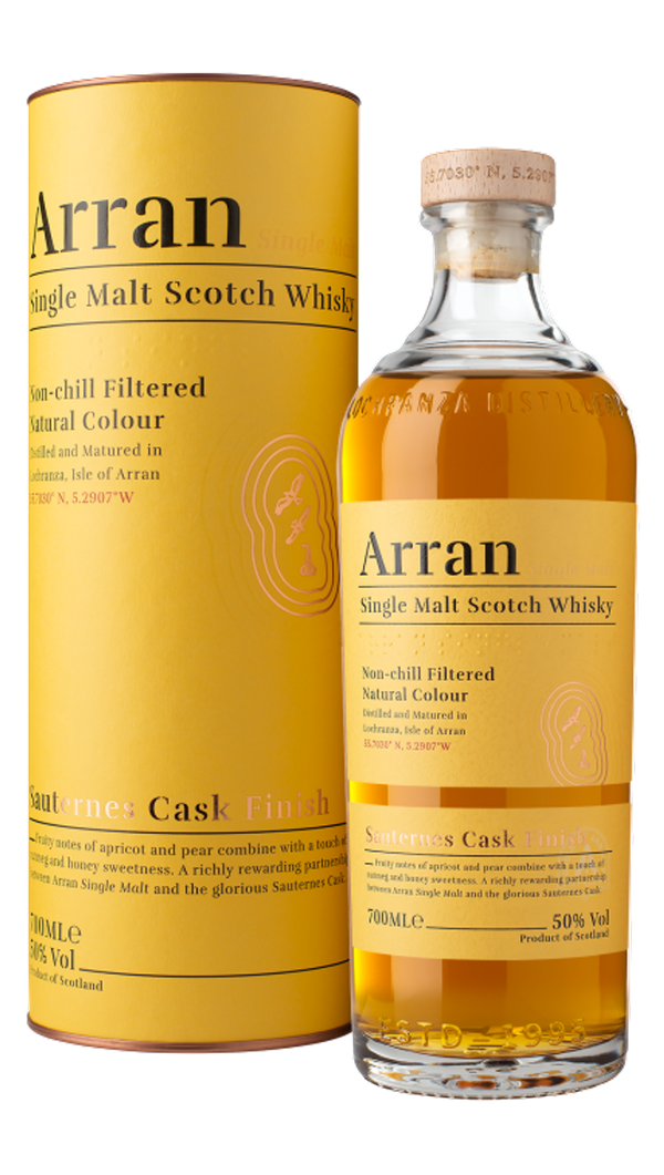 Arran Sauternes Cask Finish 0,7l, alk. 50 % tilavuudesta