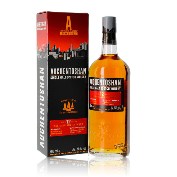 Auchentoshan 12 vuotta 0,7l, alk. 40 % tilavuudesta