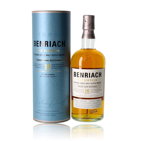 Benriach 16 vuotta 0,7l, alk. 43 tilavuusprosenttia.