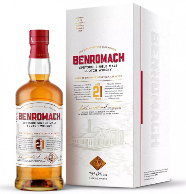 Benromach 21 Years Speyside Single Malt Scotch Whiskey 0.7l, alc. 43% by volume