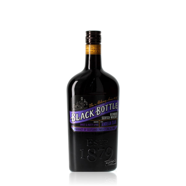 Black Bottle Andean Oak 0,7l, alk. 46,3 tilavuusprosenttia.