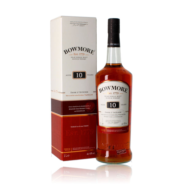 Bowmore 10 vuotta Dark and Intense 1.0l, alk. 40 tilavuusprosenttia