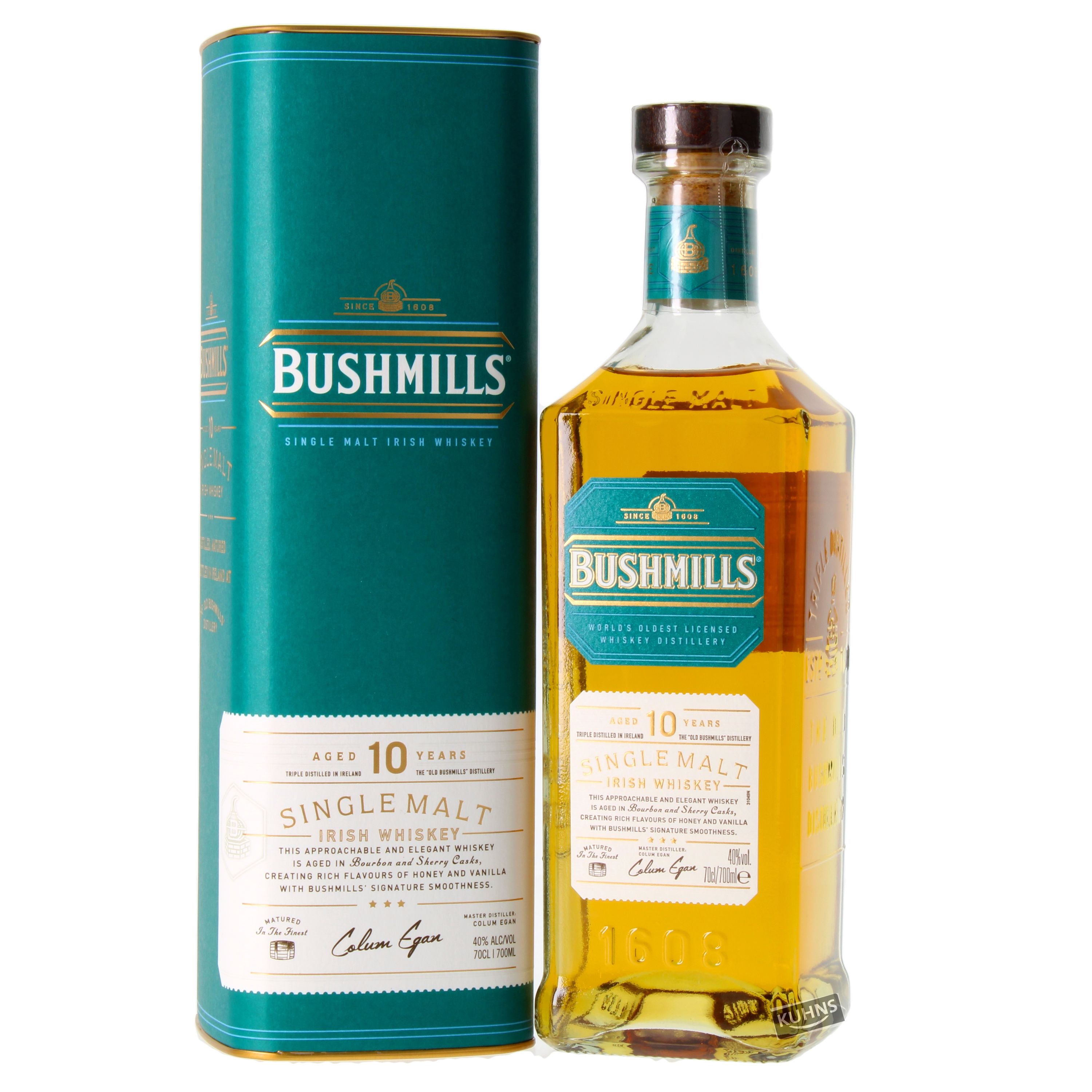 Bushmills 10 Years Irish Whisky 0,7l, alk. 40 % tilavuudesta