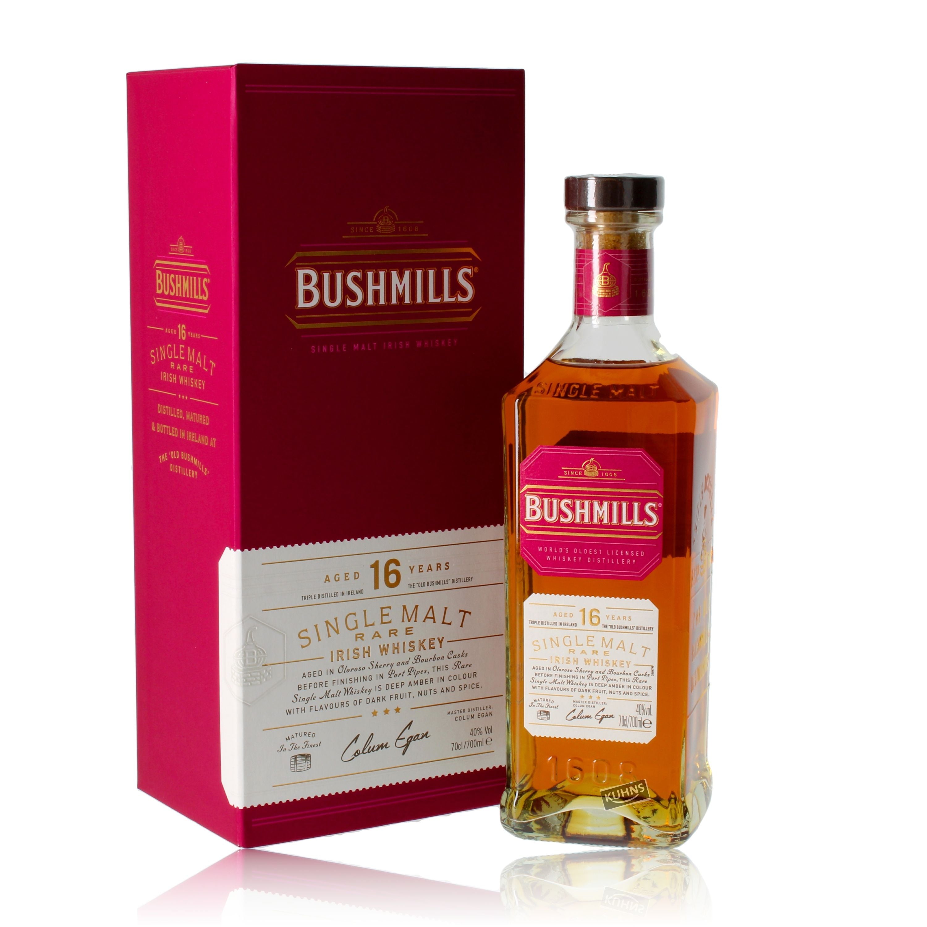 Bushmills 16 Years Irish Whisky 0,7l, alk. 40 % tilavuudesta