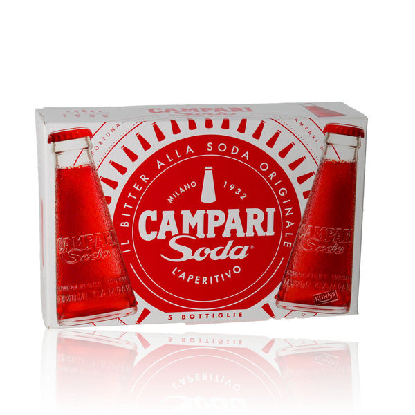 Campari soda aperitif 5x9.8cl, alc. 10% by volume