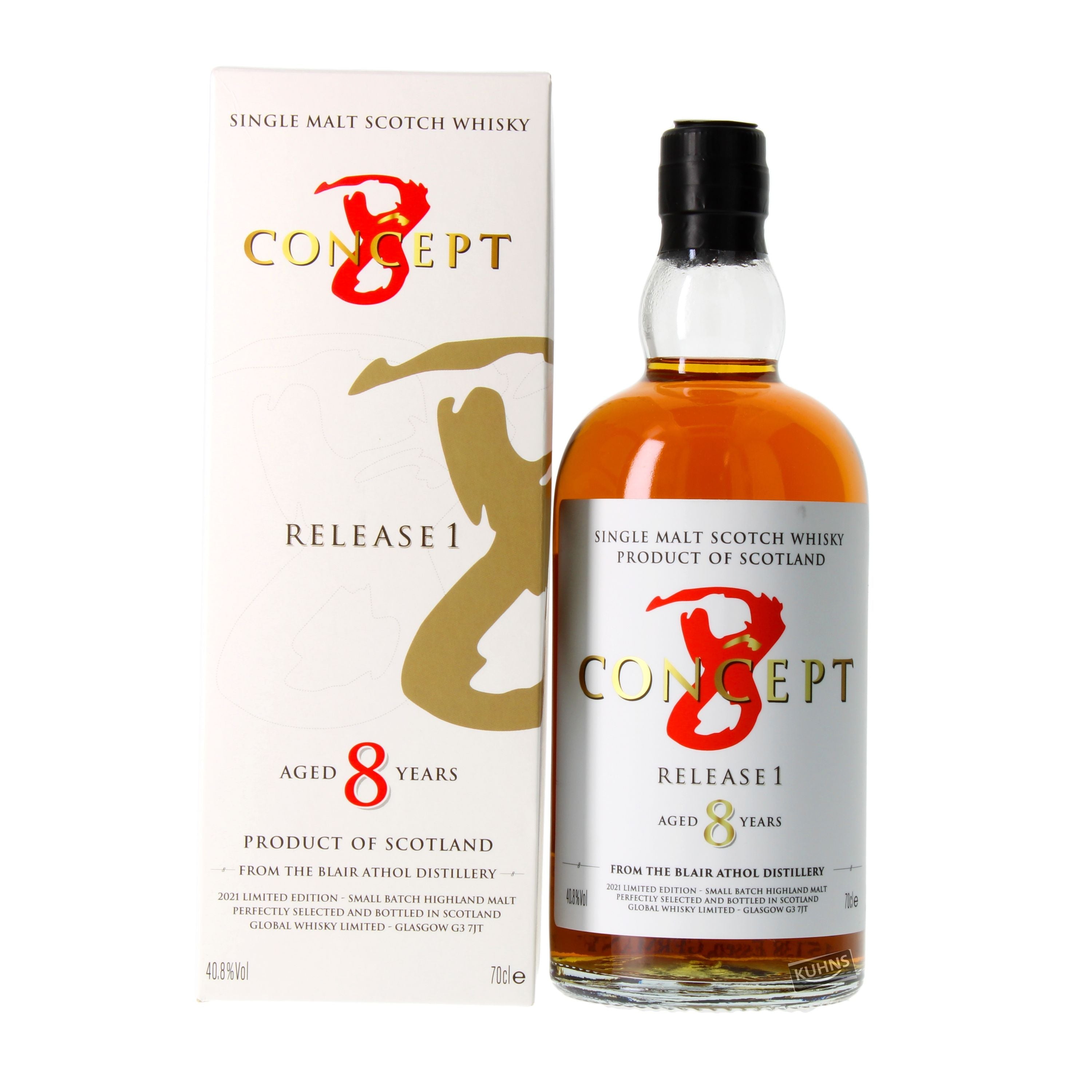 Concept 8 Blair Athol 8 Years Release #1 Single Malt Scotch Whiskey 0.7l, alc. 40.8% by volume
