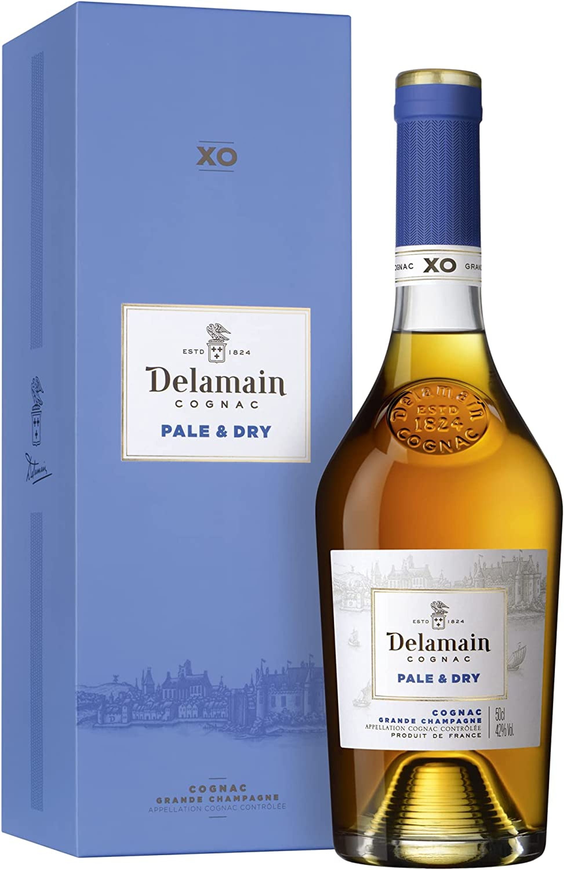 Delamain XO Pale &amp; Dry 0,5l, alk. 42 tilavuusprosenttia, Cognac France