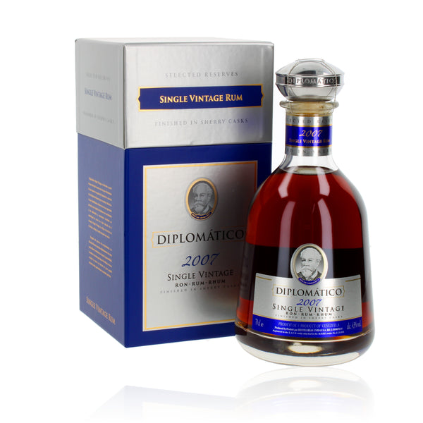 Diplomatico 2007 Single Vintage Rommi 0,7l, alk. 43 tilavuusprosenttia.