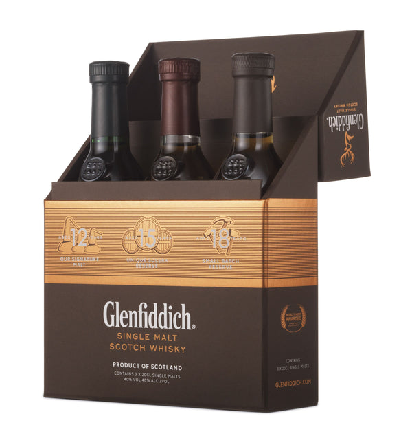 Glenfiddich 12/15/18 vuotta 3x0,2l, alk. 40 tilavuusprosenttia