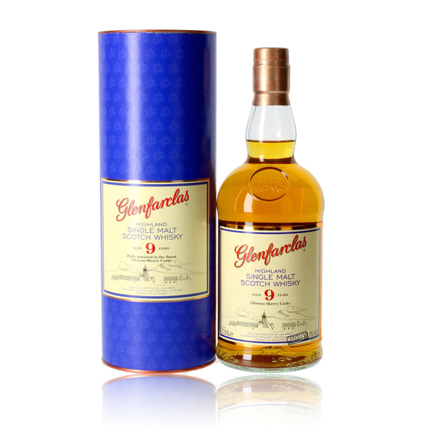 Glenfarclas 9 vuotta 0,7l, alk. 44,1 tilavuusprosenttia.